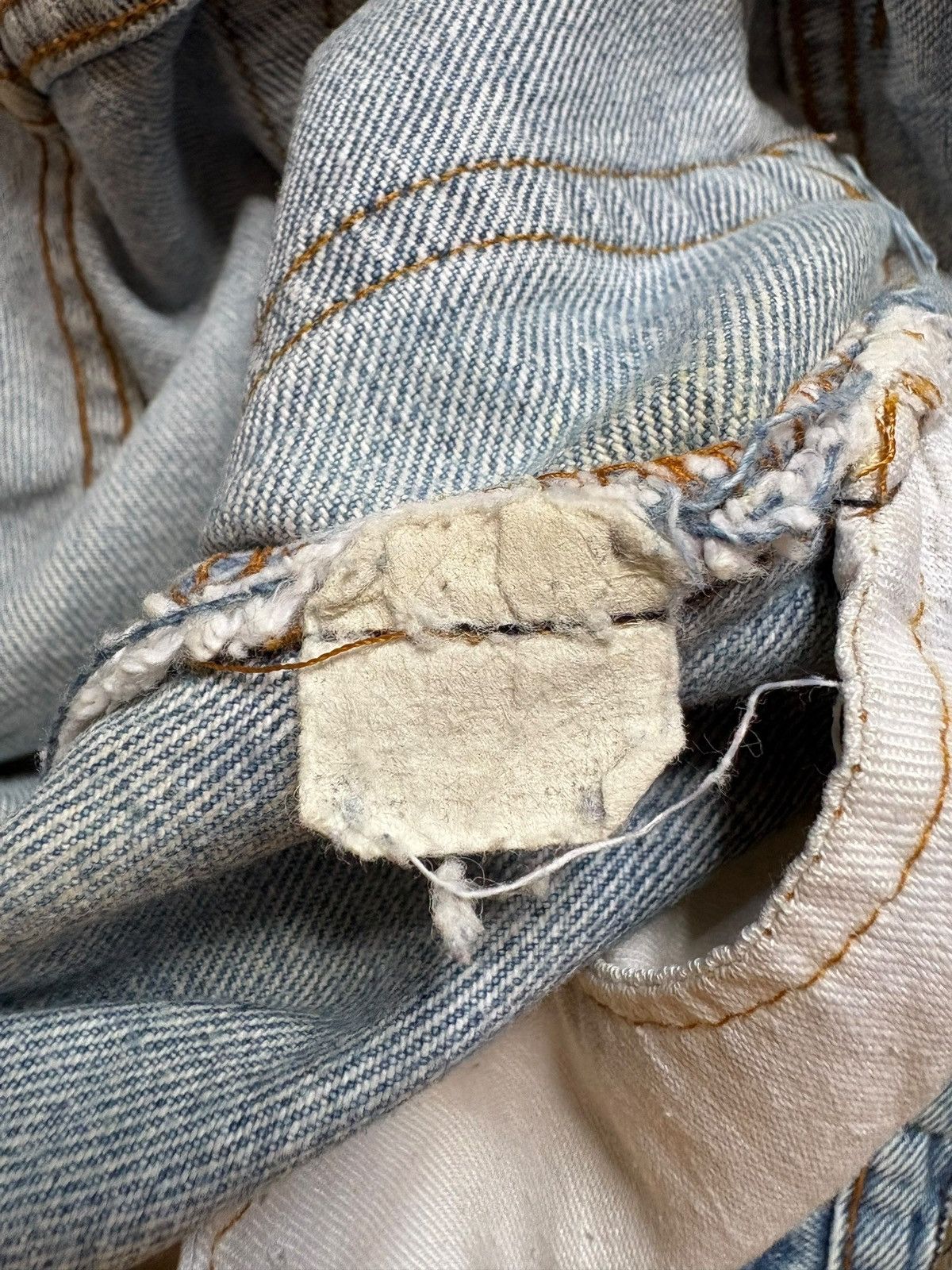 Levi's Vintage 70s Levis 501 Mud Wash Distressed Jeans Size US 28 / EU 44 - 9 Thumbnail
