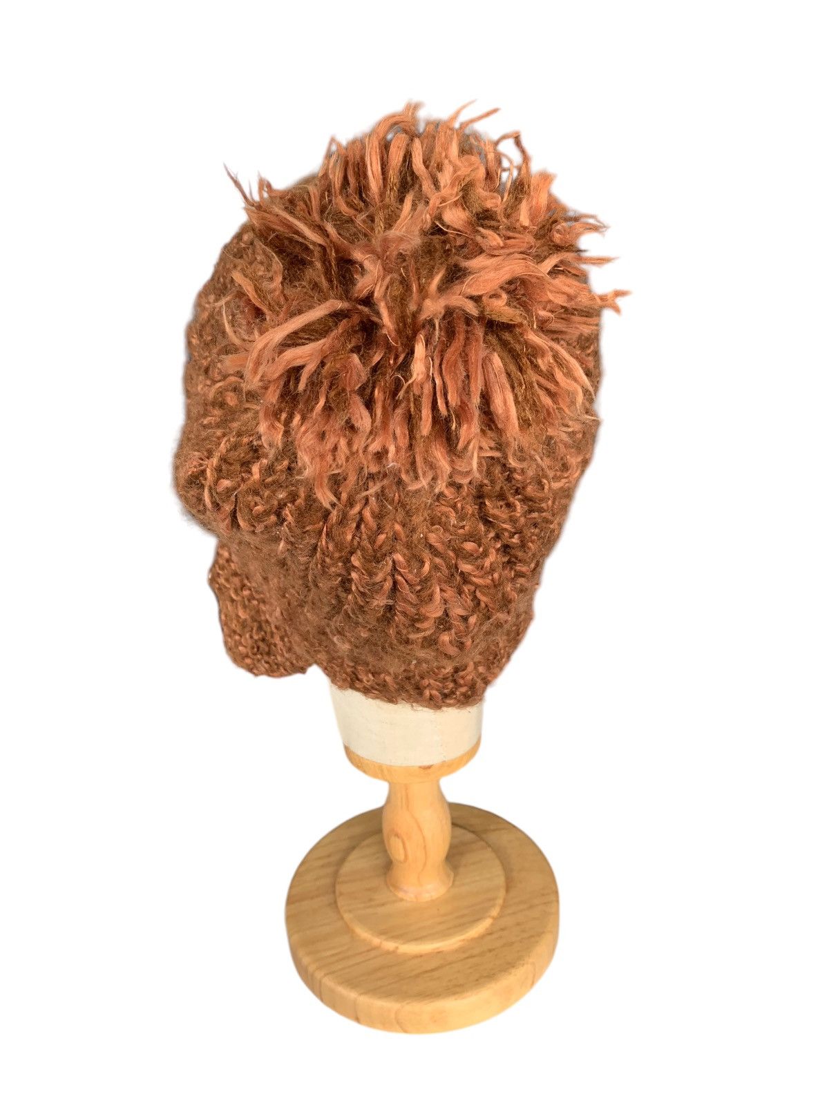 Japanese Brand Knitted Wool Earflap Hairy Rare Beanie Hats Size ONE SIZE - 5 Thumbnail