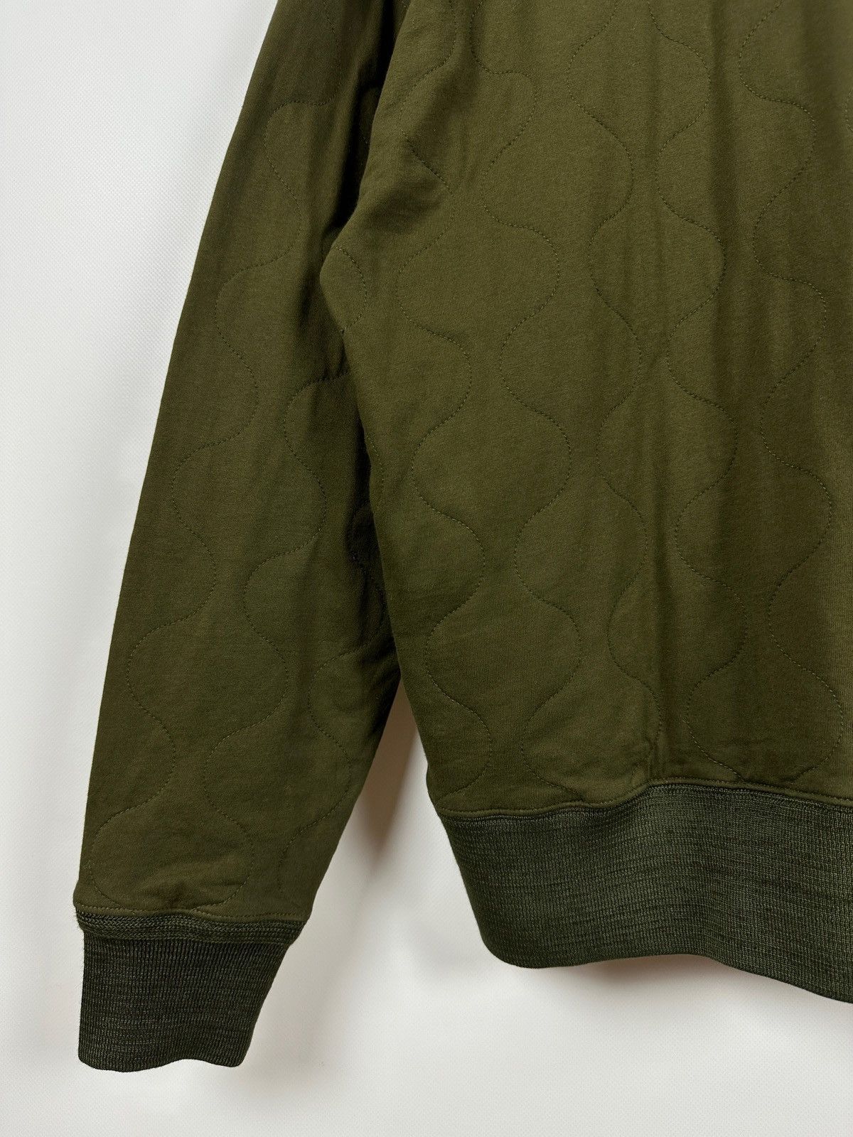 RRL Ralph Lauren RRL Ralph Lauren Khaki Quilted Shawl Collar Sweatshirt Size US XL / EU 56 / 4 - 20 Thumbnail
