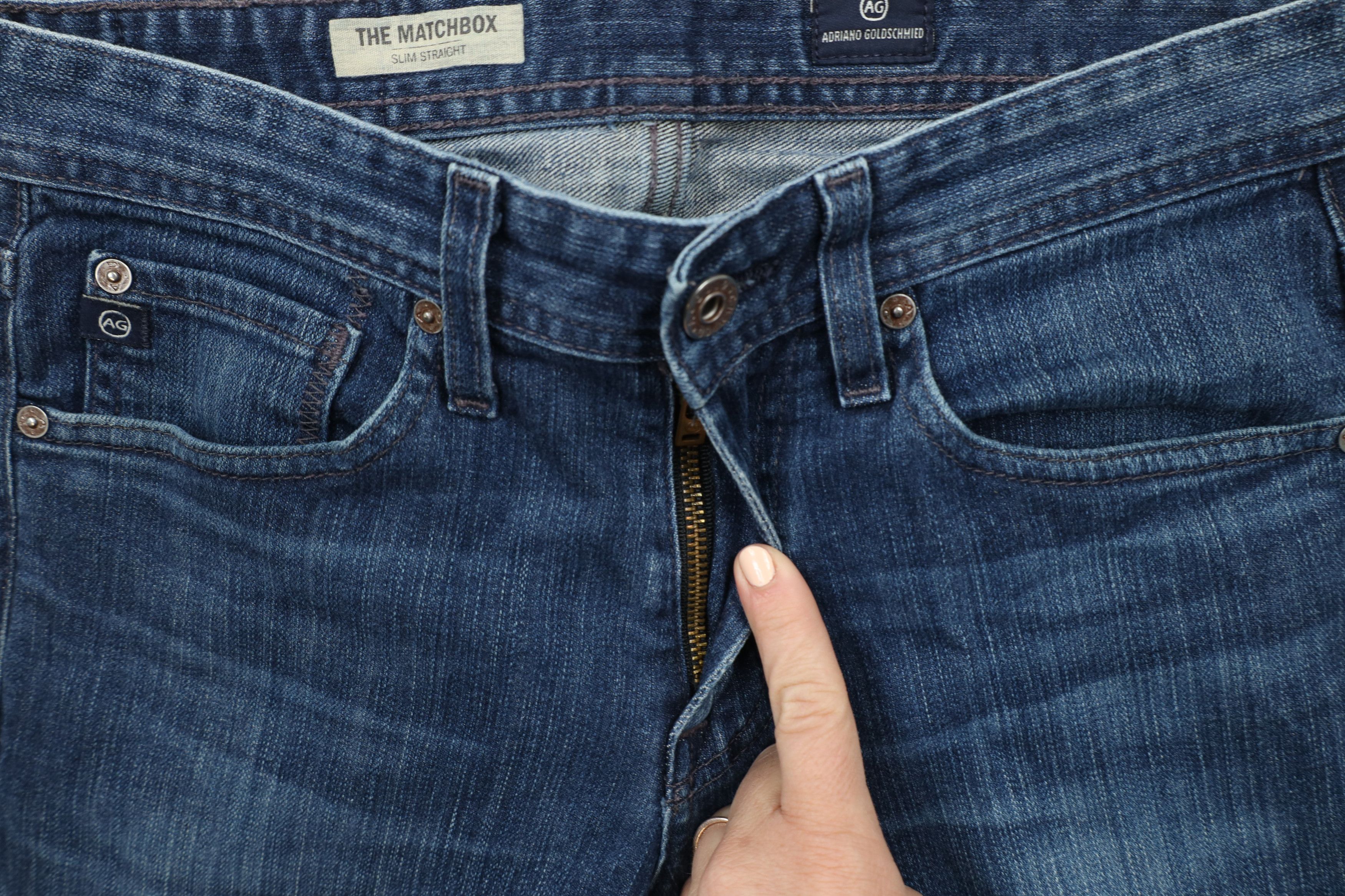 Vintage Adriano Goldschmied The Matchbox Slim Straight Denim Jeans Size 28" / US 6 / IT 42 - 6 Thumbnail