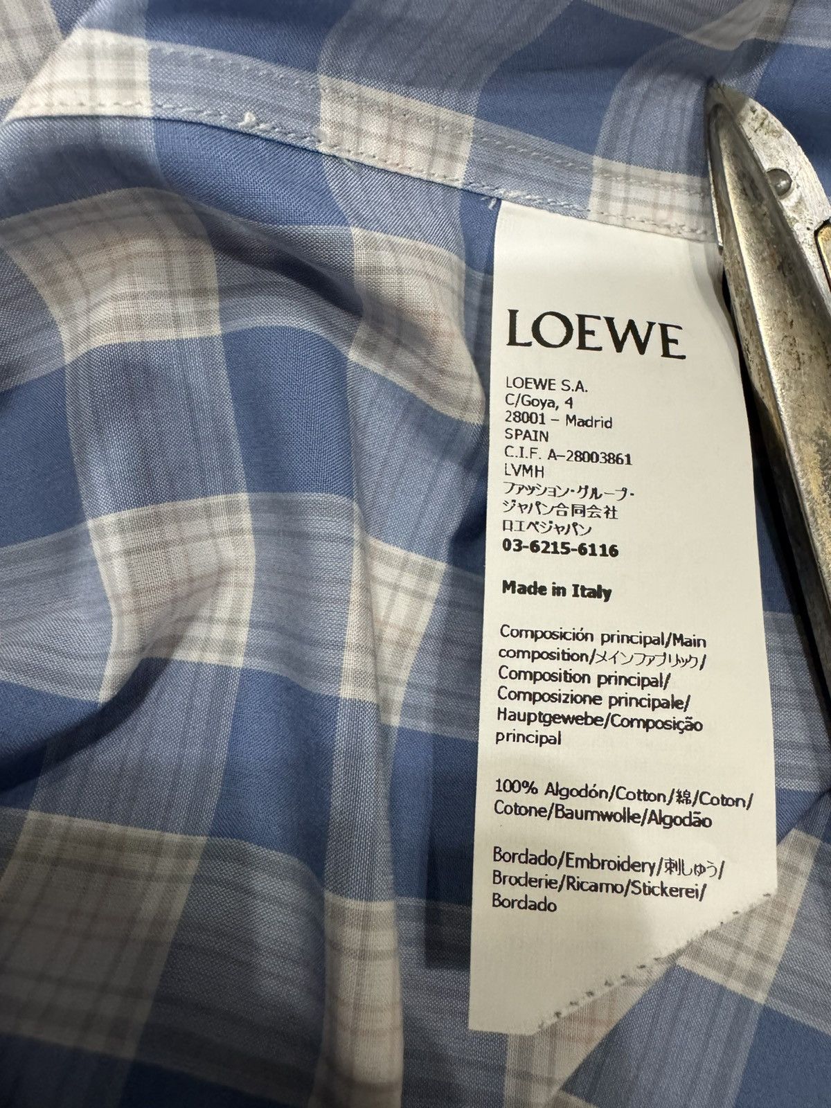 Loewe LOEWE Short Sleeve Shirt in cotton blue Size US L / EU 52-54 / 3 - 4 Thumbnail