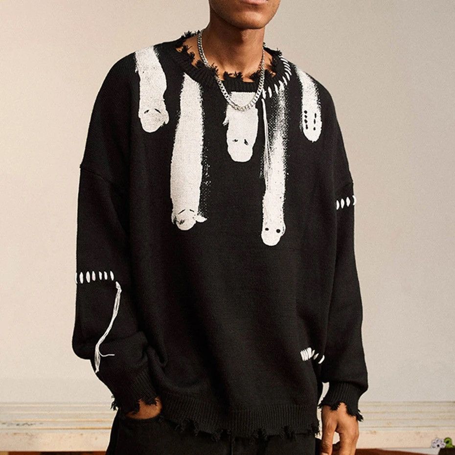 Japanese Brand × Vintage Hip Hop Streetwear Gothic Punk Grunge Style Sweater Size US L / EU 52-54 / 3 - 2 Thumbnail