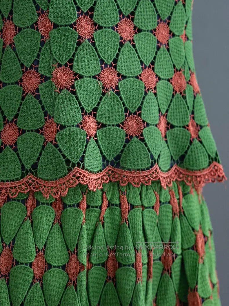 Comme des Garcons Comme Des Garcons Green Lace Embroidery Vest/Skirt Size M / US 6-8 / IT 42-44 - 6 Thumbnail