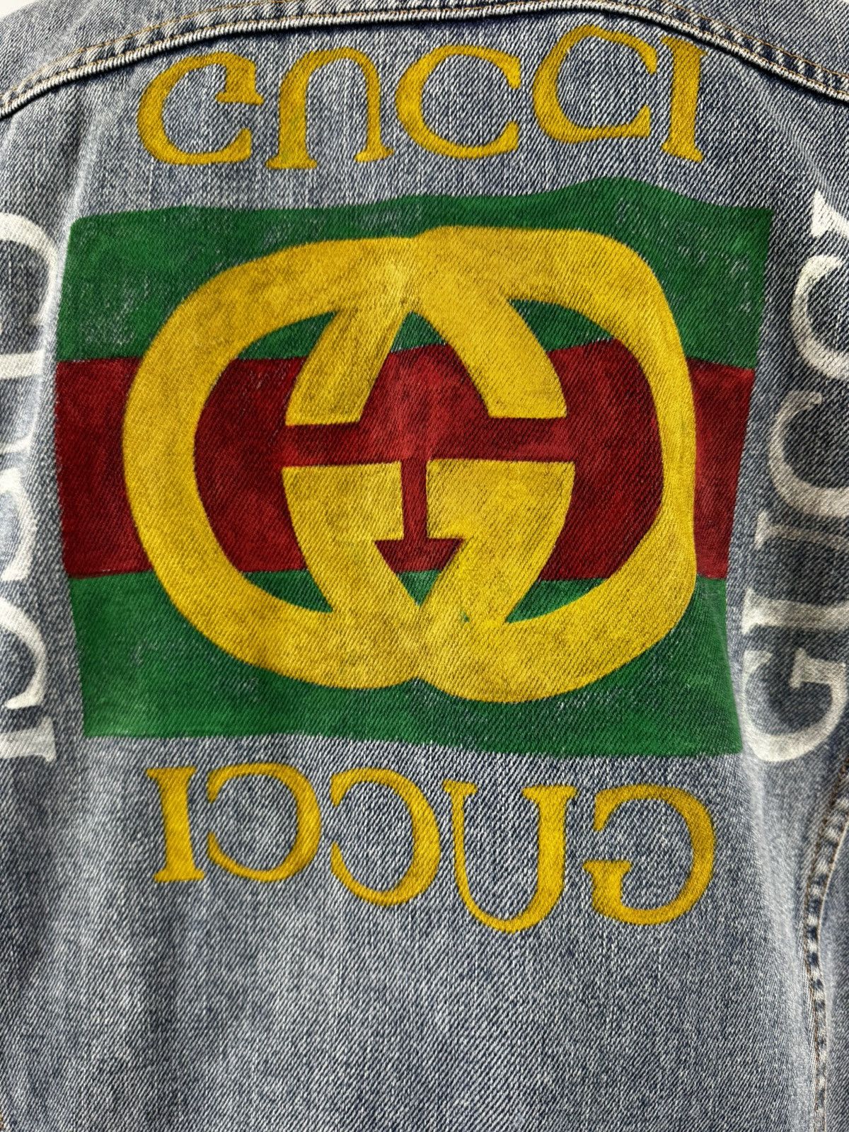 Gucci × Vintage Gucci Denim Jacket Vintage Rare Size US L / EU 52-54 / 3 - 6 Thumbnail