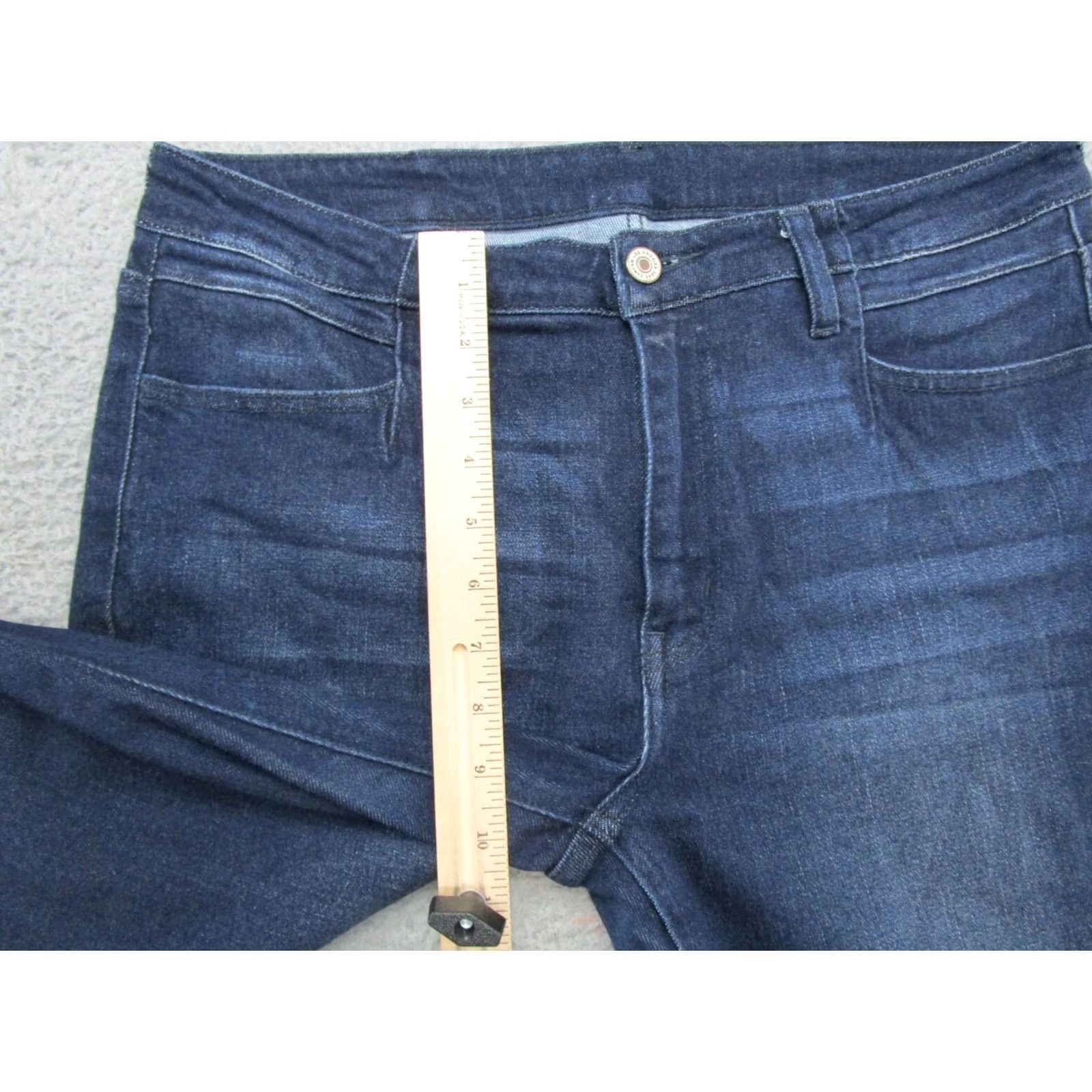 Vintage Kancan Jeans Dark Wash Stretch Denim High Rise Ankle Slit Size 30 Womens Size 30" / US 8 / IT 44 - 6 Thumbnail