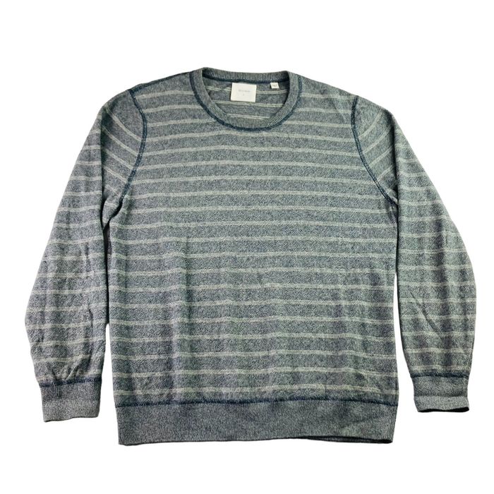 Billy Reid Billy Reid Men s Crewneck Knit Pullover Sweater Blue