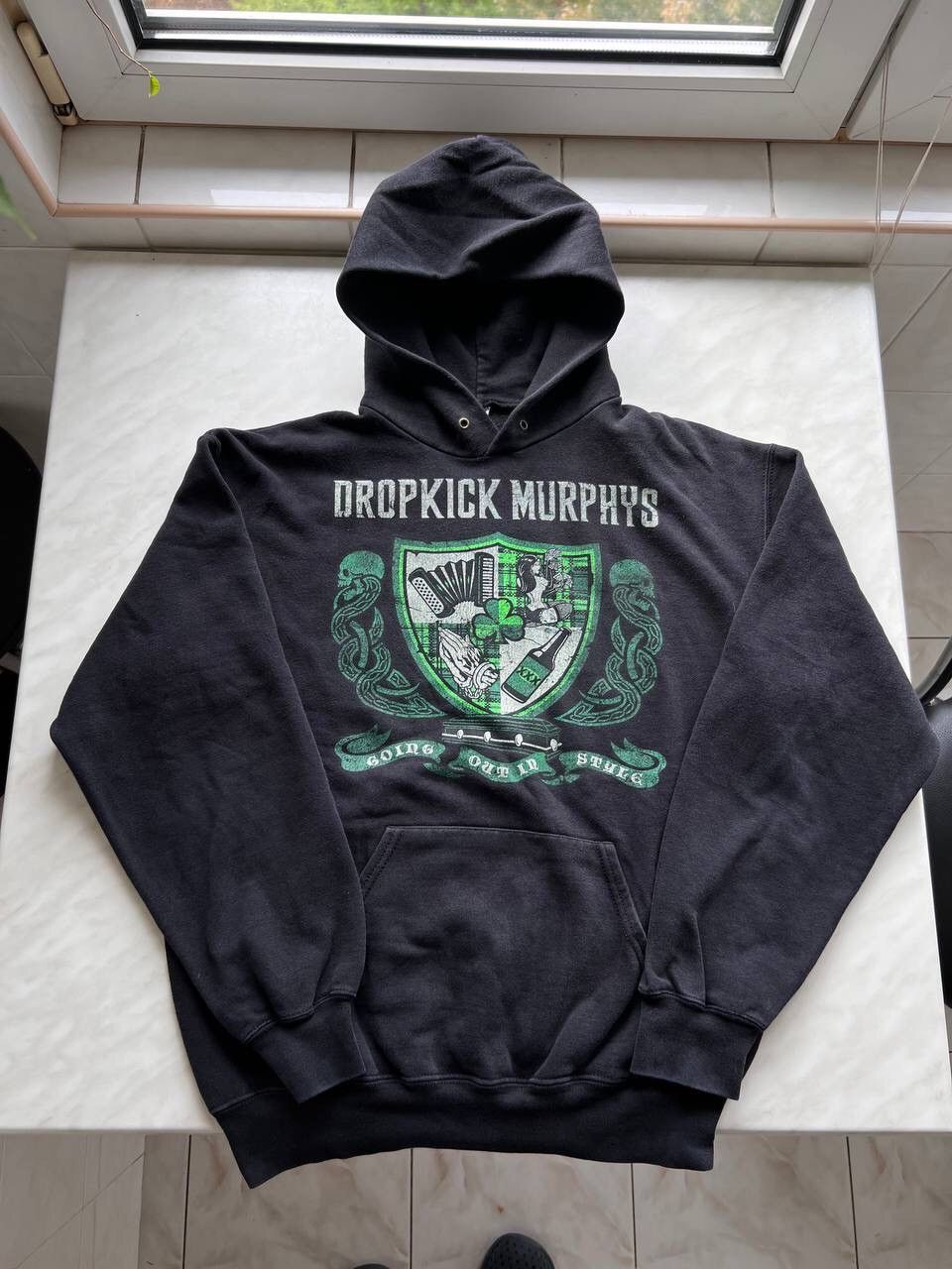 DROPKICK MURPHYS 2011 Vintage Hoodie Black Faded style