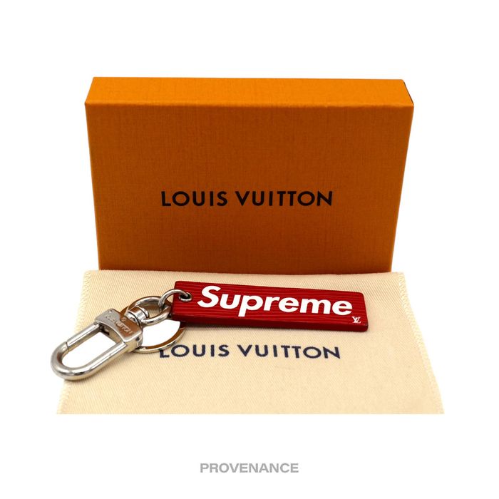 Louis Vuitton x Supreme Epi Keychain Red  Louis vuitton supreme, Keychain,  Authentic handbags