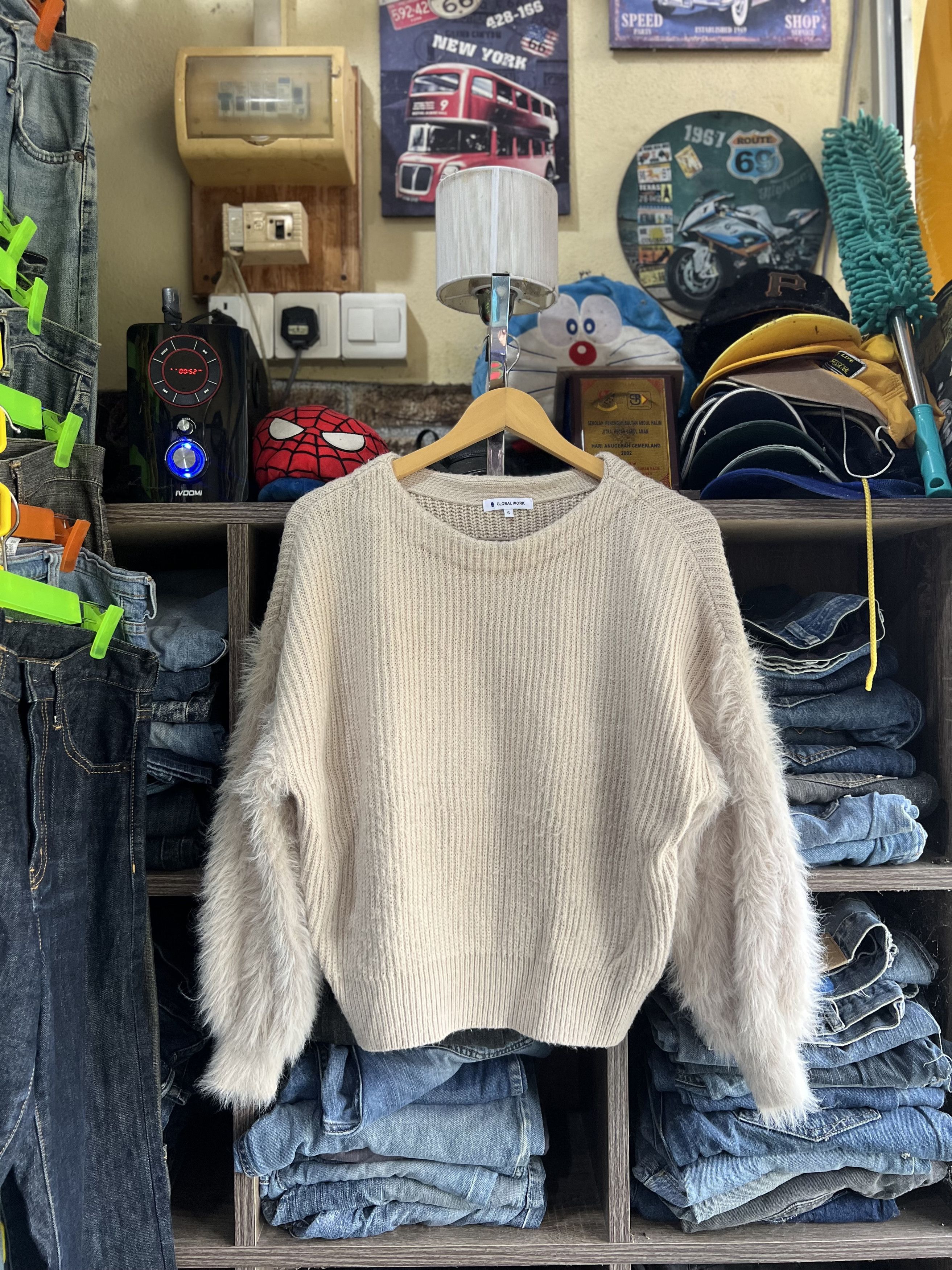 Global Work 🔥Global Work Faux Fur Knit Crewneck Sweatshirt Size XL / US 12-14 / IT 48-50 - 11 Thumbnail