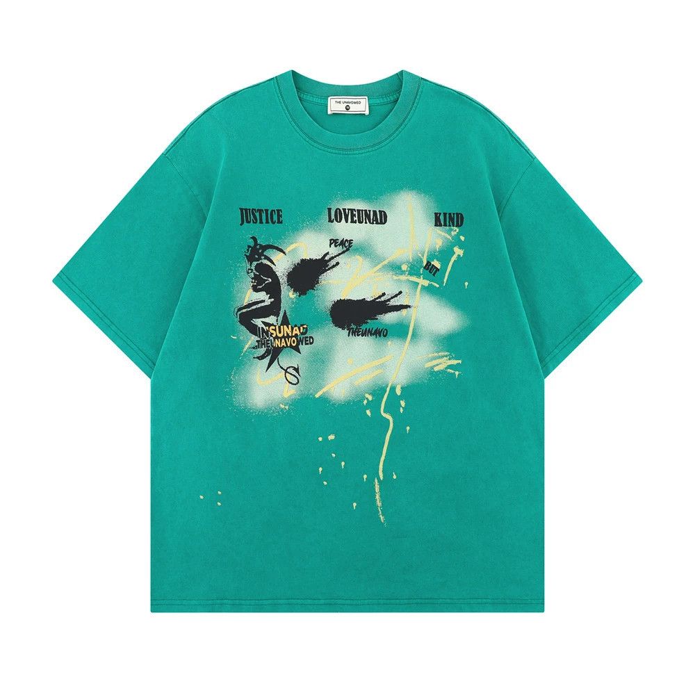 Vintage Men's graffiti abstract print distressed washed T-shirt Size US M / EU 48-50 / 2 - 1 Thumbnail