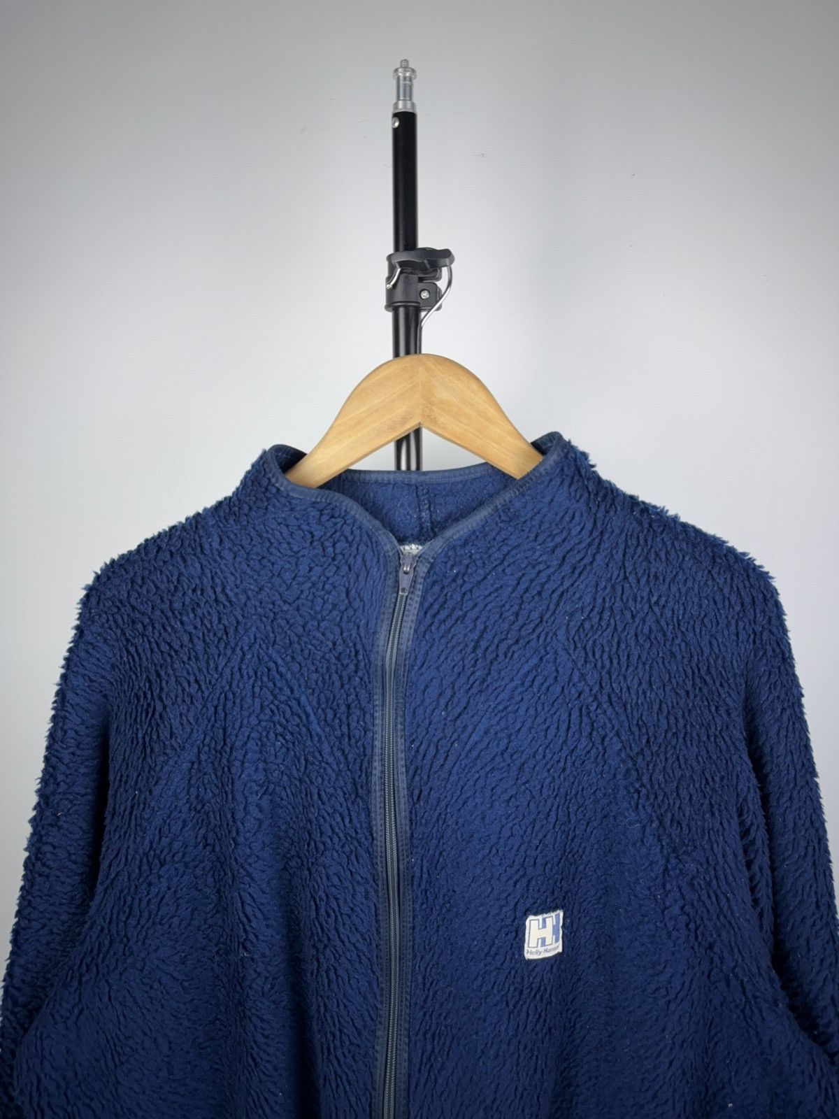 Helly Hansen × Vintage 80s Vintage Helly Hansen Blue Full Zip Fleece Sherpa Jacket Size US L / EU 52-54 / 3 - 2 Thumbnail