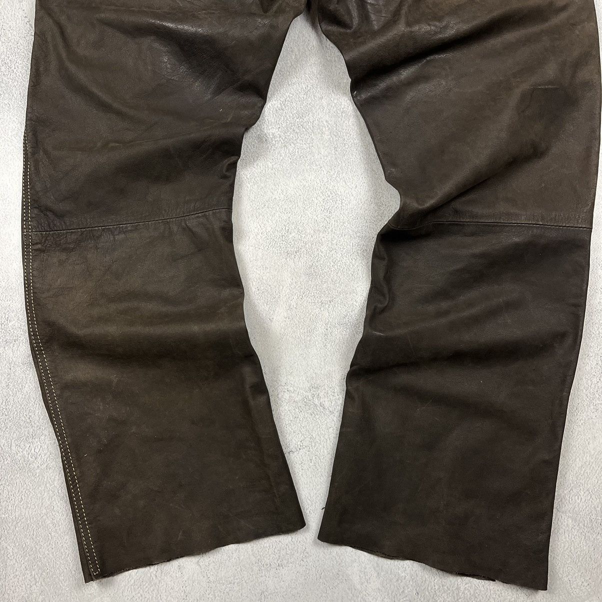 Genuine Leather × Leather Vintage Spirit Motors y2k leather pants Size US 37 - 9 Thumbnail