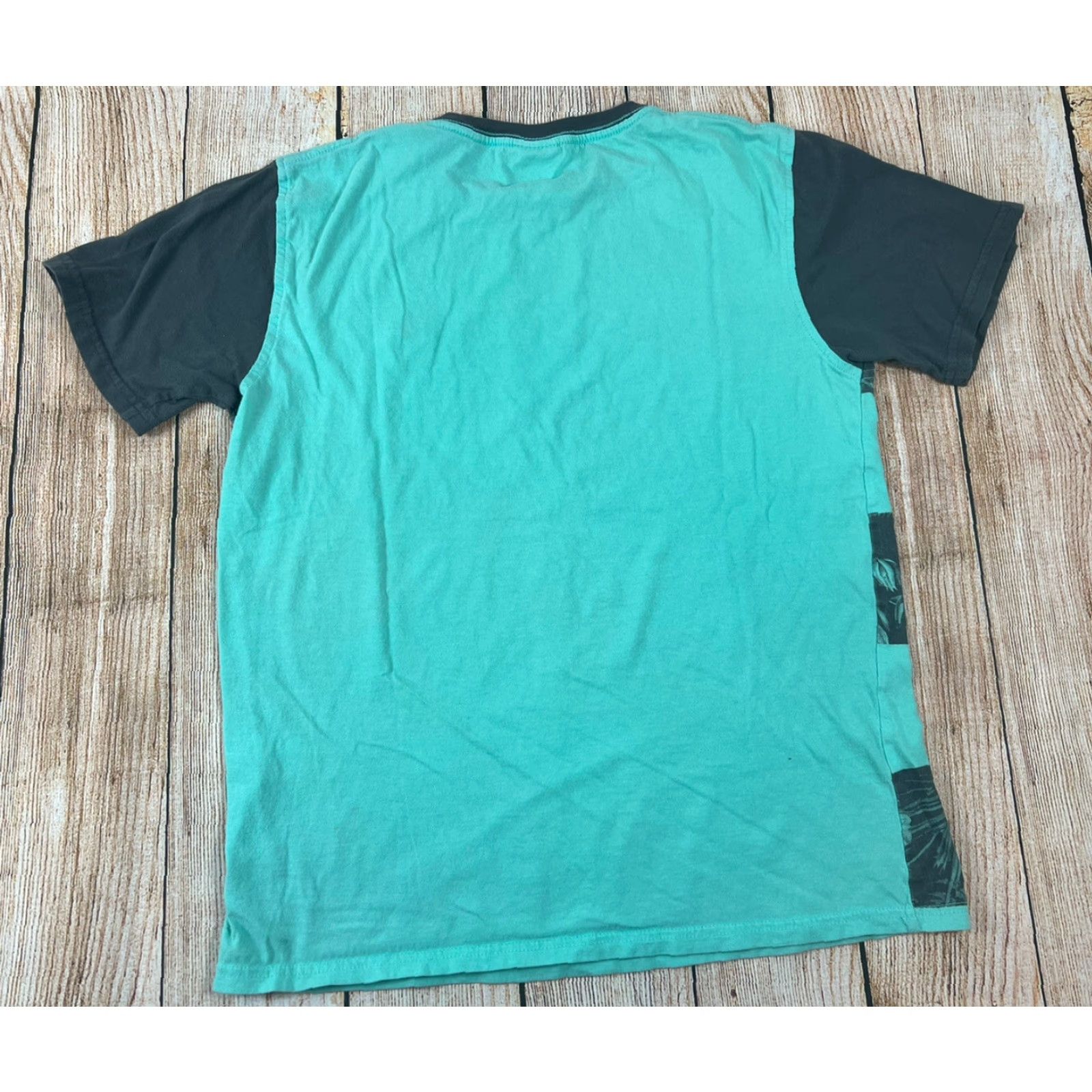 CO DC Shirt Mens Medium Green Grey Stripe Skateboarding Shirt Size US M / EU 48-50 / 2 - 2 Thumbnail