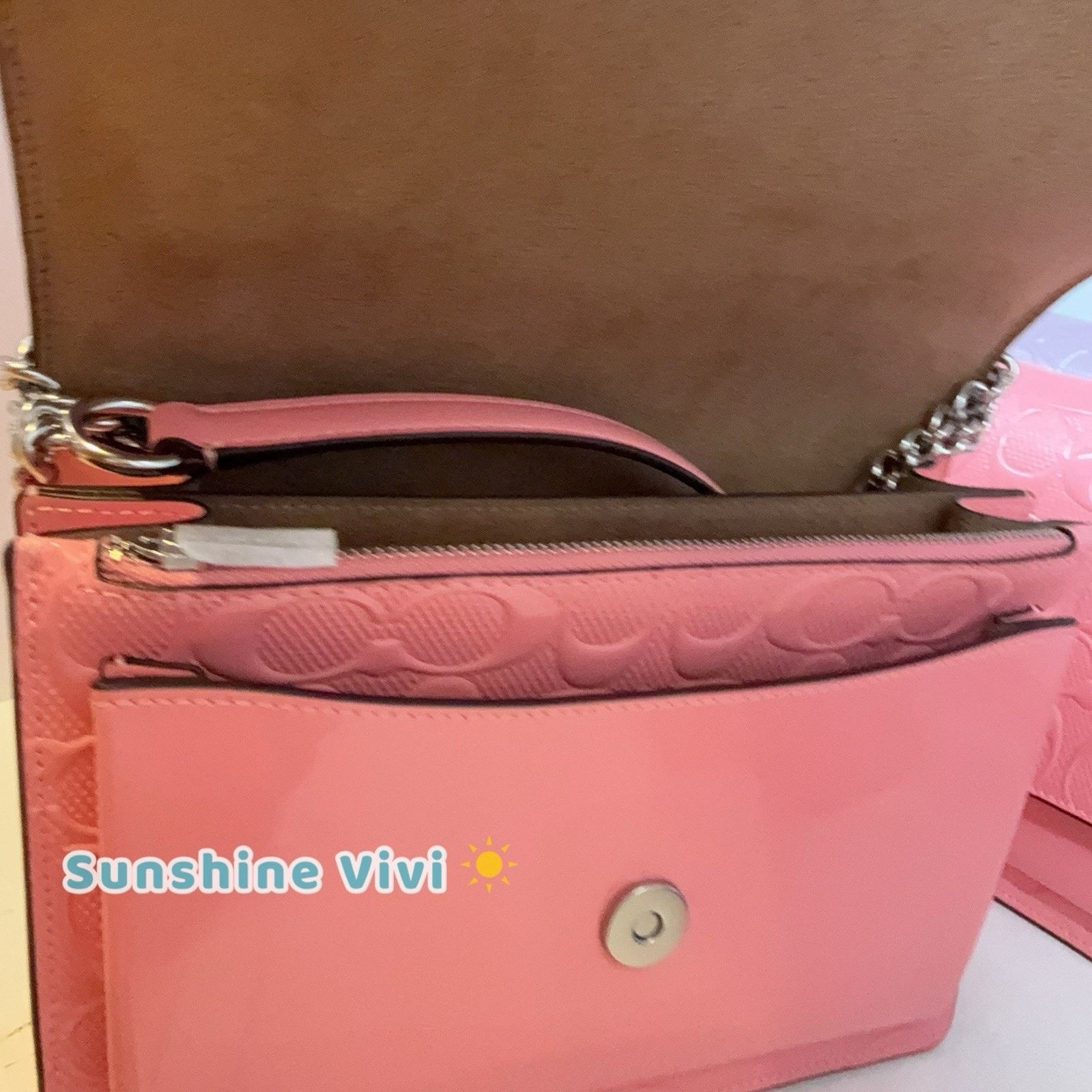 Coach NWT Coach Klare Crossbody Bag Leather CDA97 Silver/pink Size ONE SIZE - 7 Thumbnail