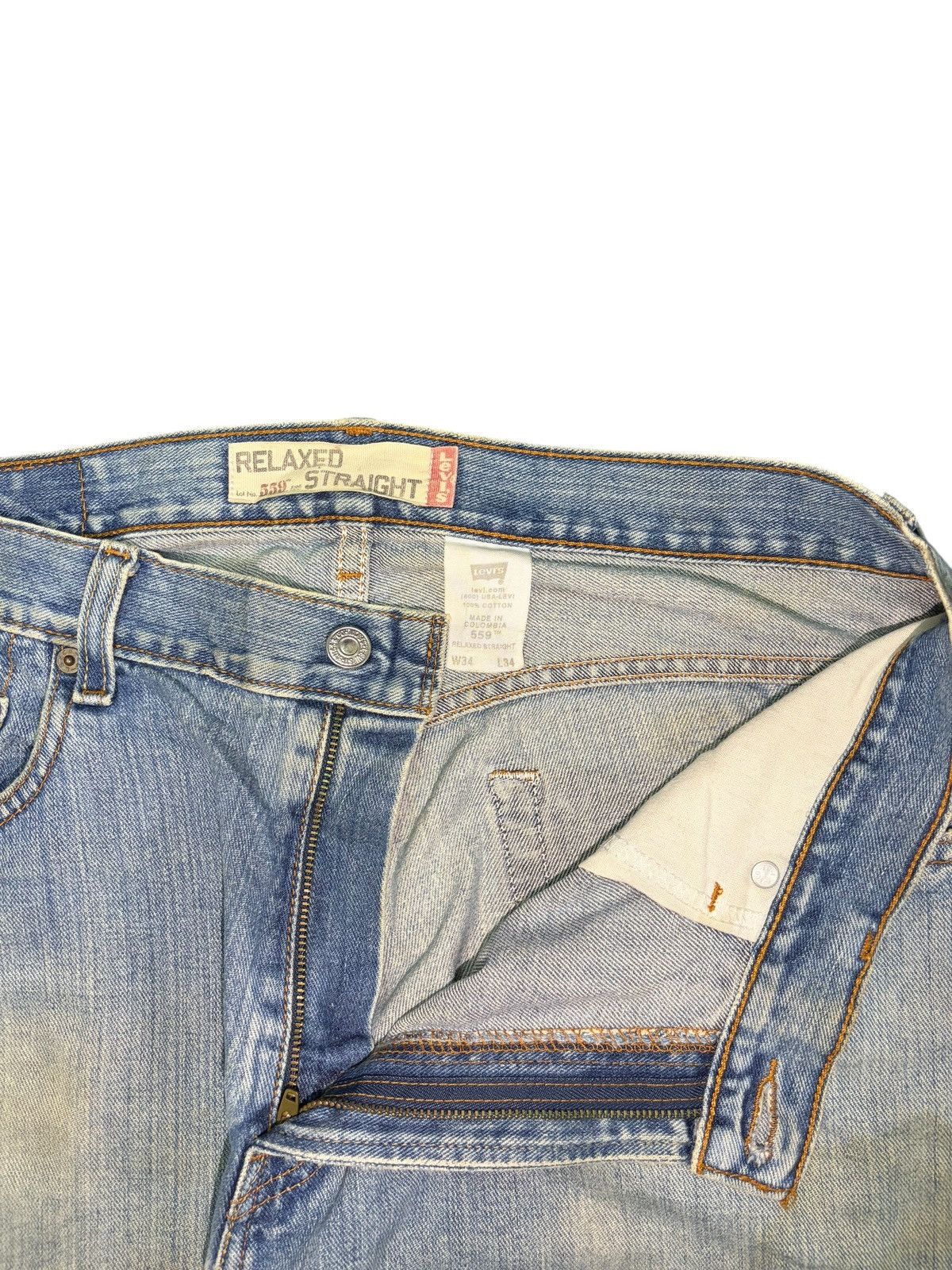 Levi's Vintage 90s Levis 559 Mud Wash Distress Baggy Jeans Size US 34 / EU 50 - 5 Thumbnail