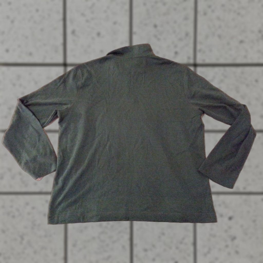 Banana Republic VINTAGE Banana Republic Mens Half Zip Sweater XL Green Cotton Size US XL / EU 56 / 4 - 1 Thumbnail