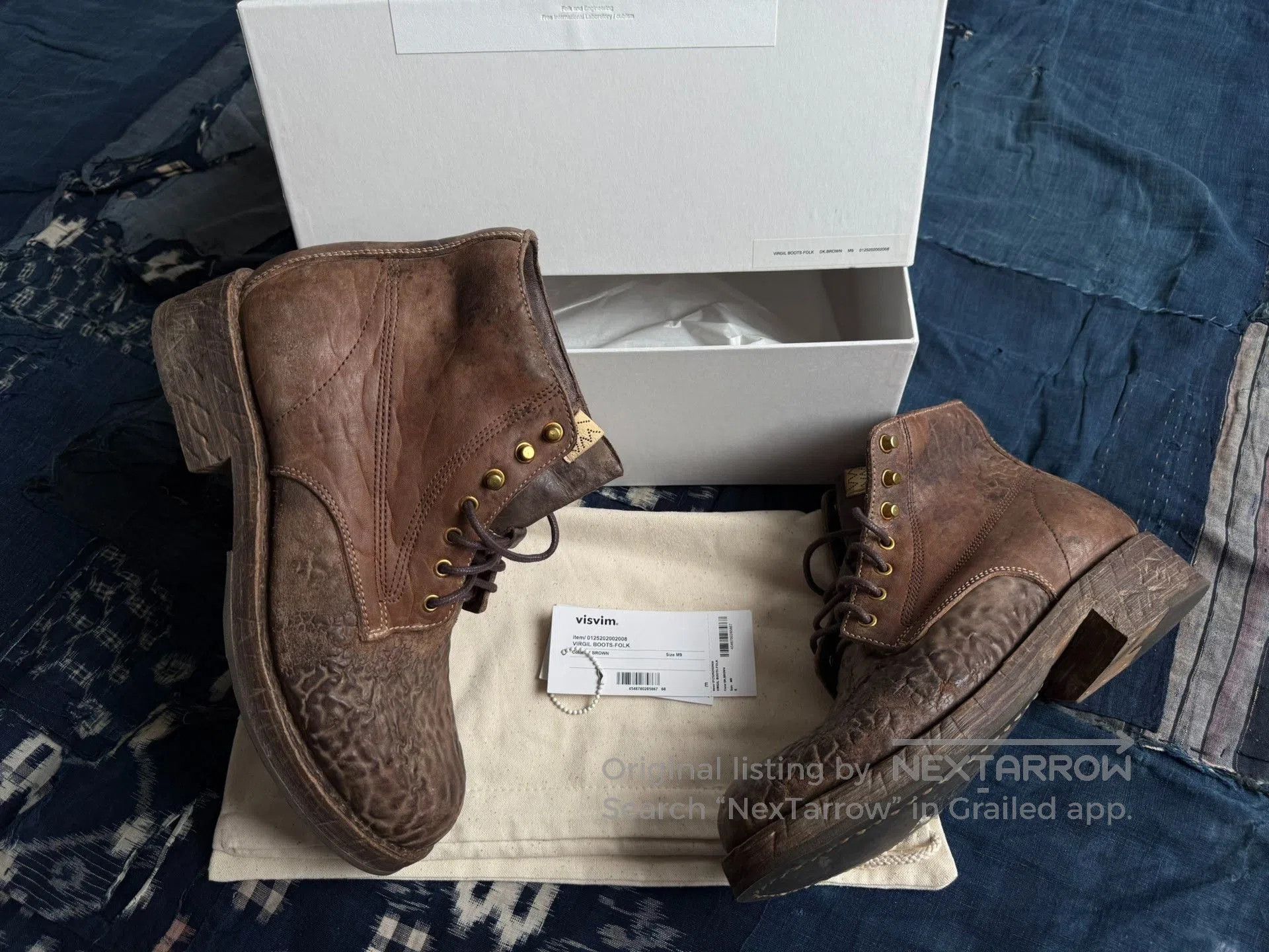 Visvim VISVIM Vintage Brown Work Boots. Size US 9 / EU 42 - 1 Thumbnail