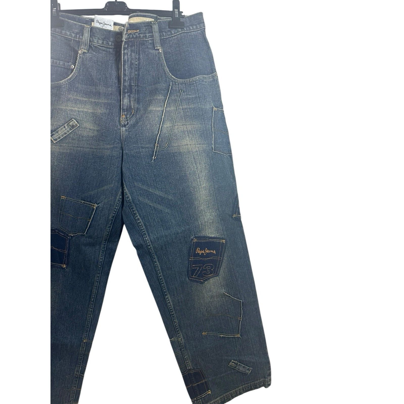 Pepe Jeans Vintage Pepe London Baggy Denim Jeans Blue Hip Hop 90’s 200 Size US 38 / EU 54 - 3 Thumbnail