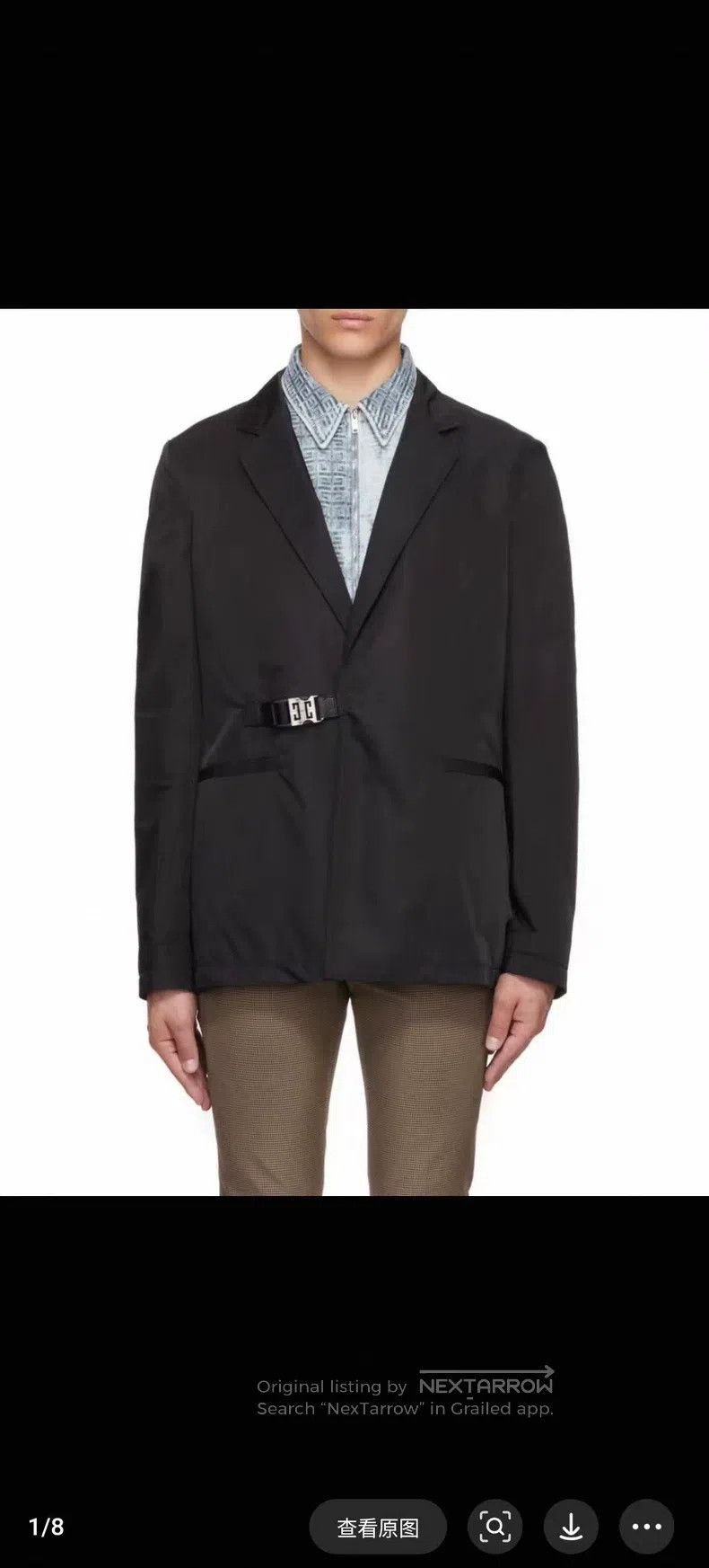 Givenchy Givenchy 4G Buckle Nylon Blazer Jacket Size US M / EU 48-50 / 2 - 8 Thumbnail