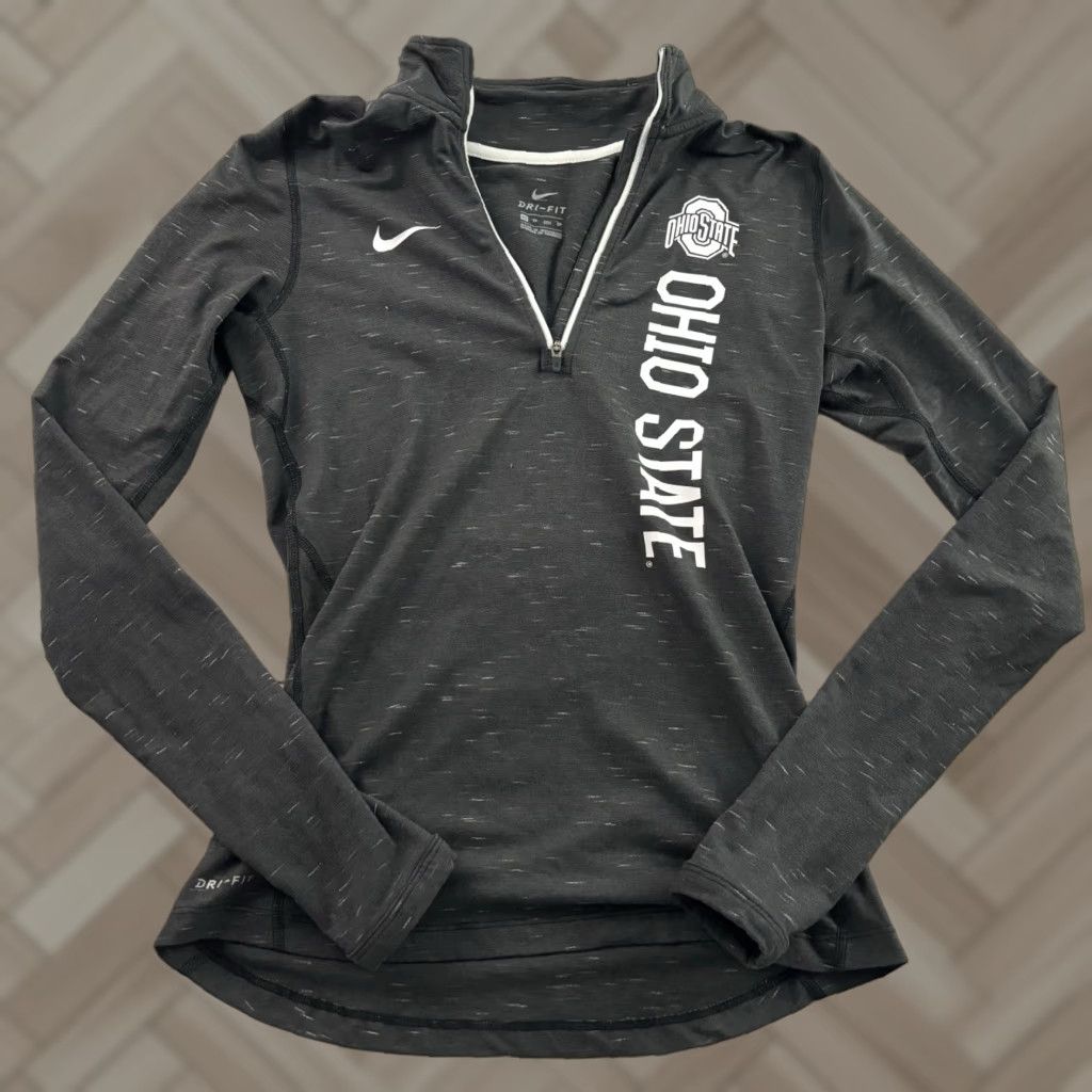 Nike Nike Dri-Fit Ohio State 1/4 Zip Pullover Jacket Women's XS Gray Size XS / US 0-2 / IT 36-38 - 1 Thumbnail