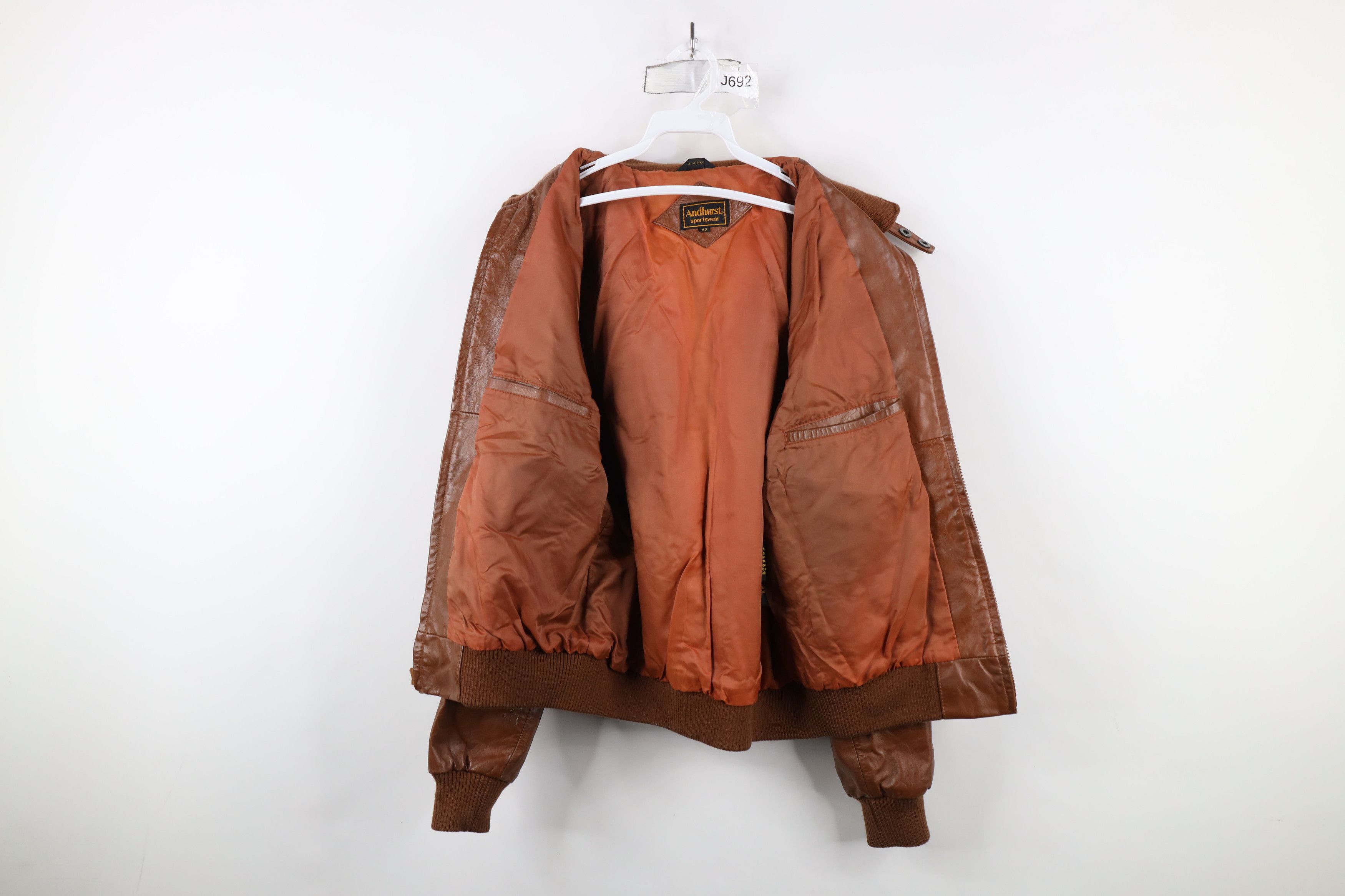 Vintage Vintage 70s 80s Streetwear Cafe Racer Bomber Jacket Brown Size US L / EU 52-54 / 3 - 9 Thumbnail