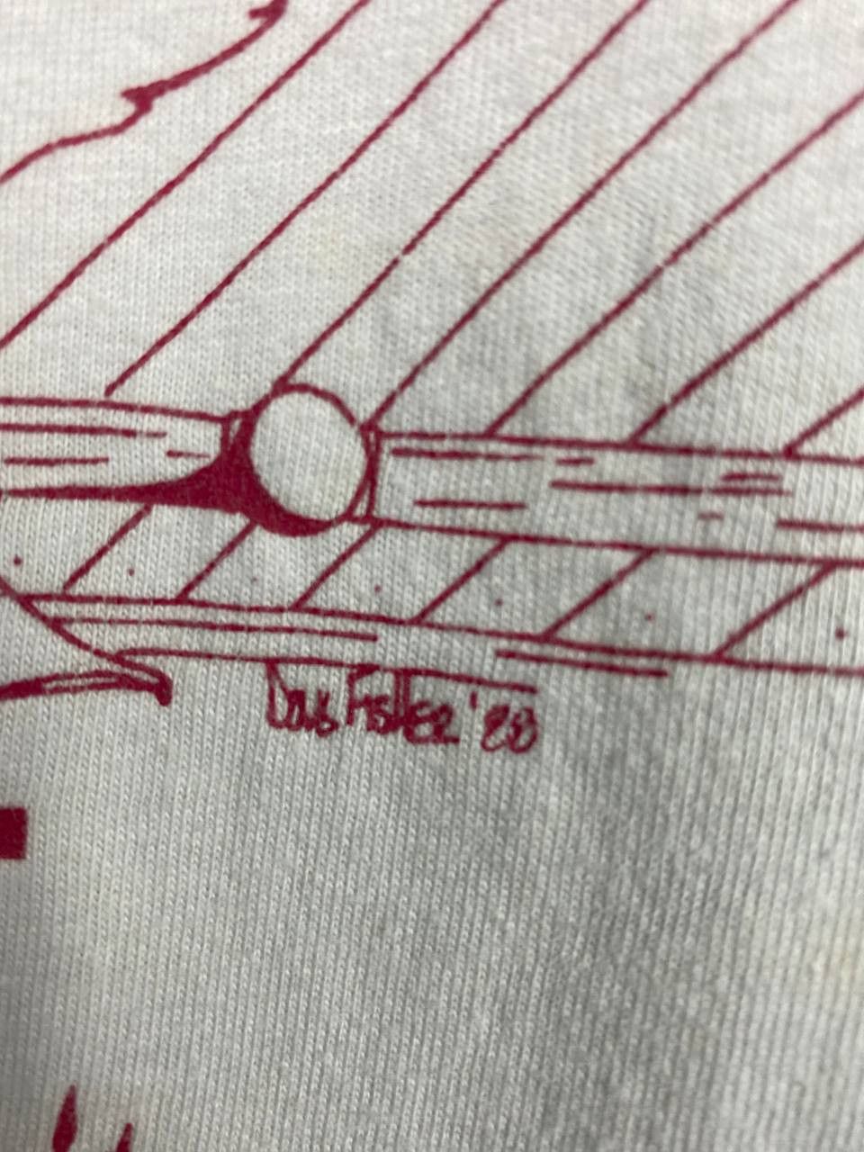 Vintage vintage 80s hanes doug fisher 88 tee single pocket tee Size US XL / EU 56 / 4 - 10 Thumbnail