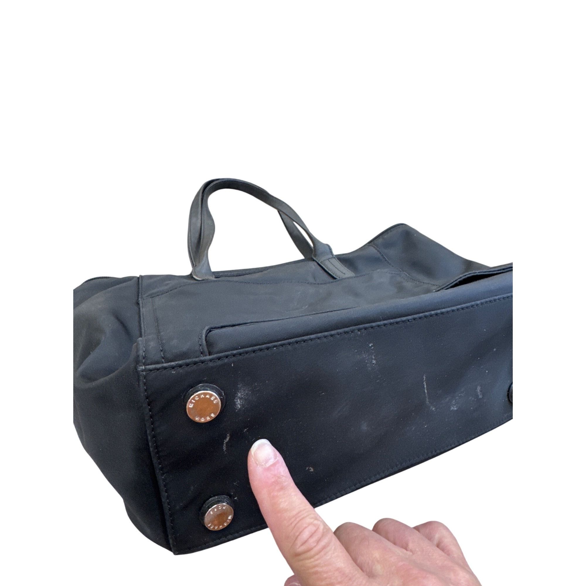 Michael Kors Michael Kors womens black canvas handbag tote SKU 7990 Size ONE SIZE - 9 Thumbnail