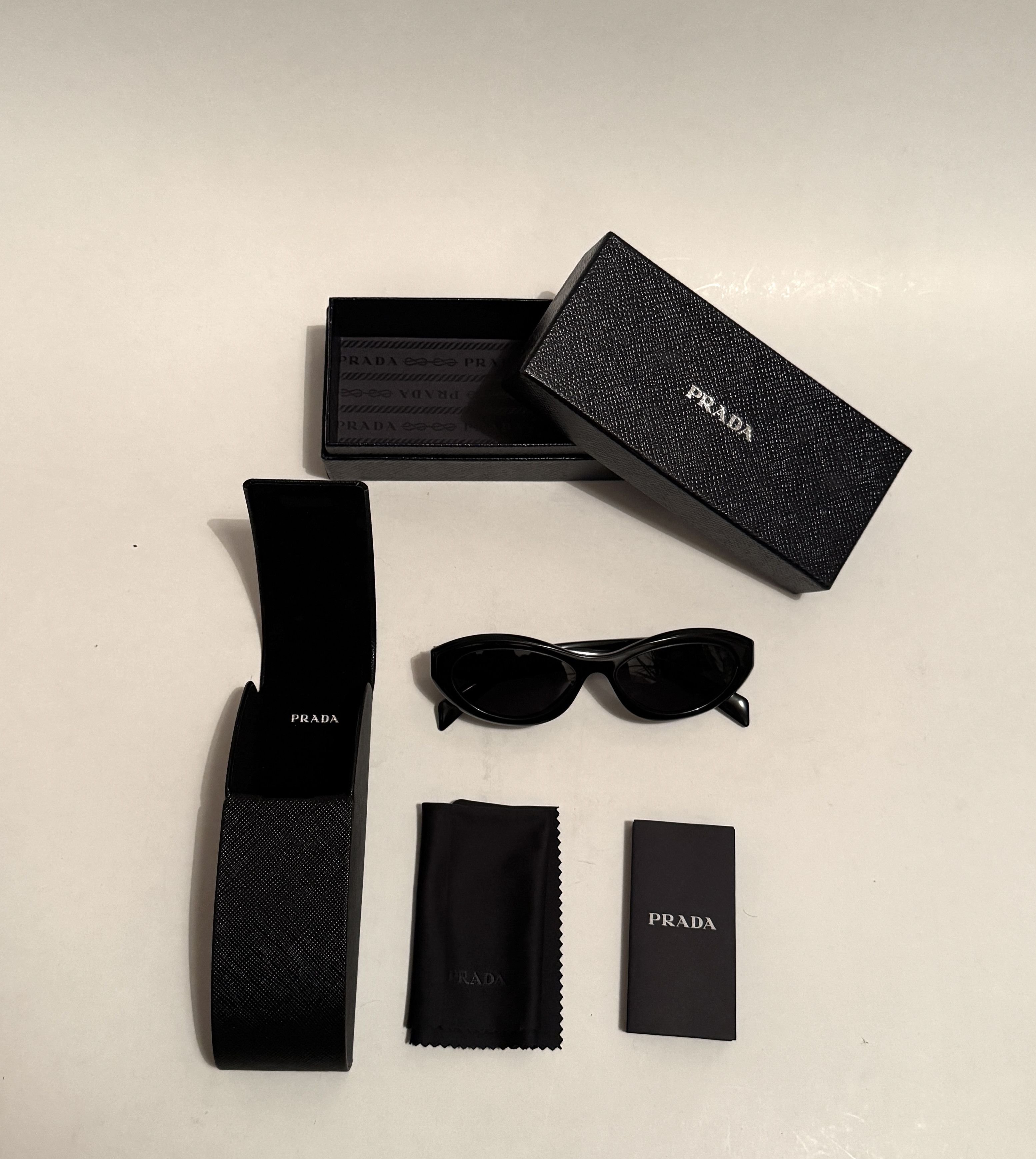 Prada PRADA Black Sunglasses Acetate SPR 26Z 16K-08Z Size ONE SIZE - 12 Thumbnail