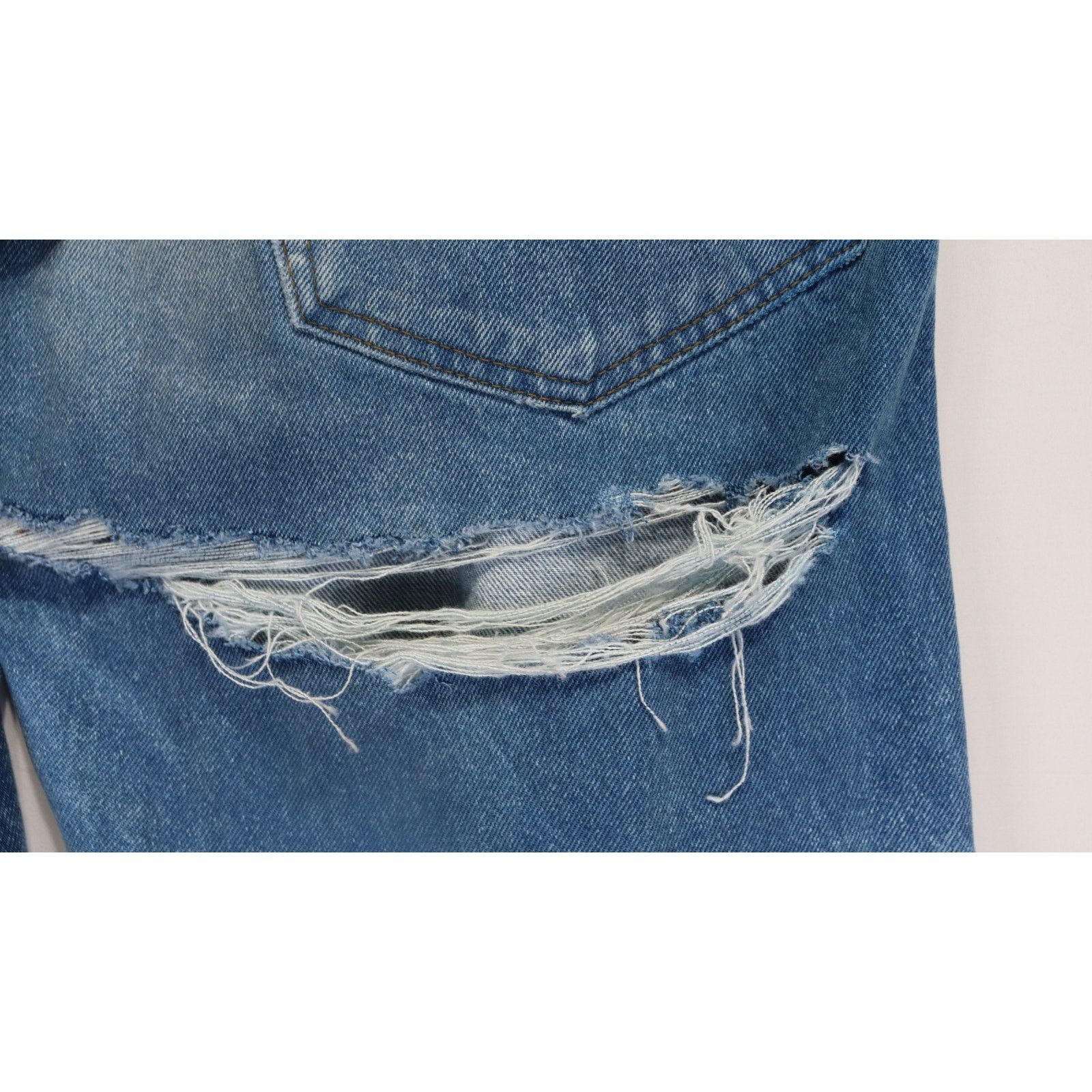 Balenciaga o1rshd1 Japanese Indigo Denim Normal Fit Pants Electric Blue Size US 32 / EU 48 - 13 Thumbnail