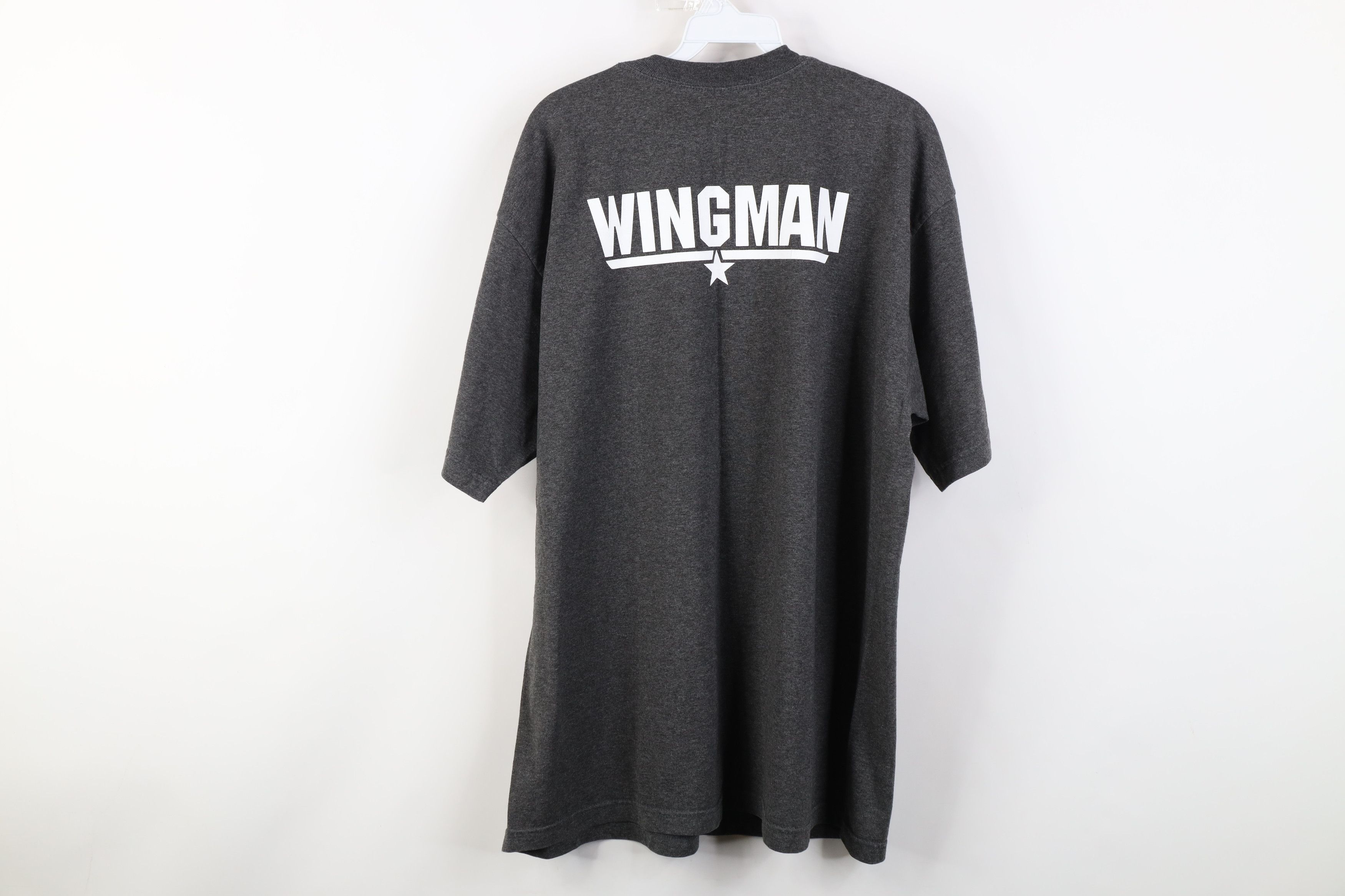 Vintage Vintage Y2K 2004 Spell Top Gun Movie Wingman T-Shirt Gray Size US XL / EU 56 / 4 - 10 Thumbnail