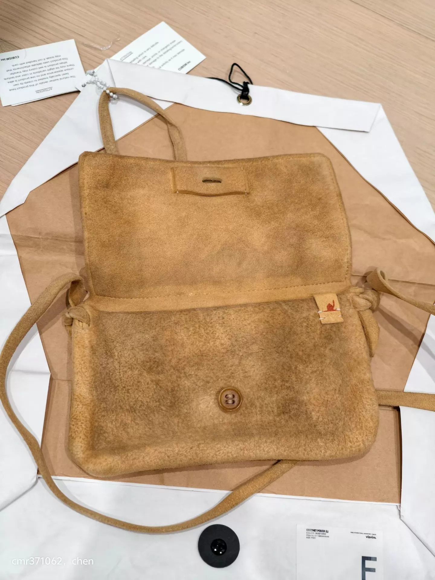 Visvim Visvim 14aw Crochet Pouch L Mustard ELK Wool 22 Units Size ONE SIZE - 3 Thumbnail