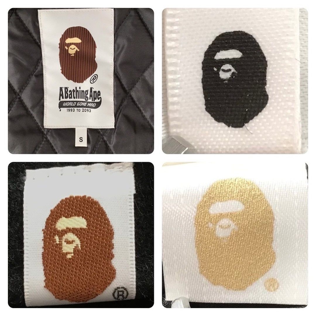 Bape BAPE LOGO Leather Sleeve Varsity Jacket a bathing ape Size US S / EU 44-46 / 1 - 9 Thumbnail