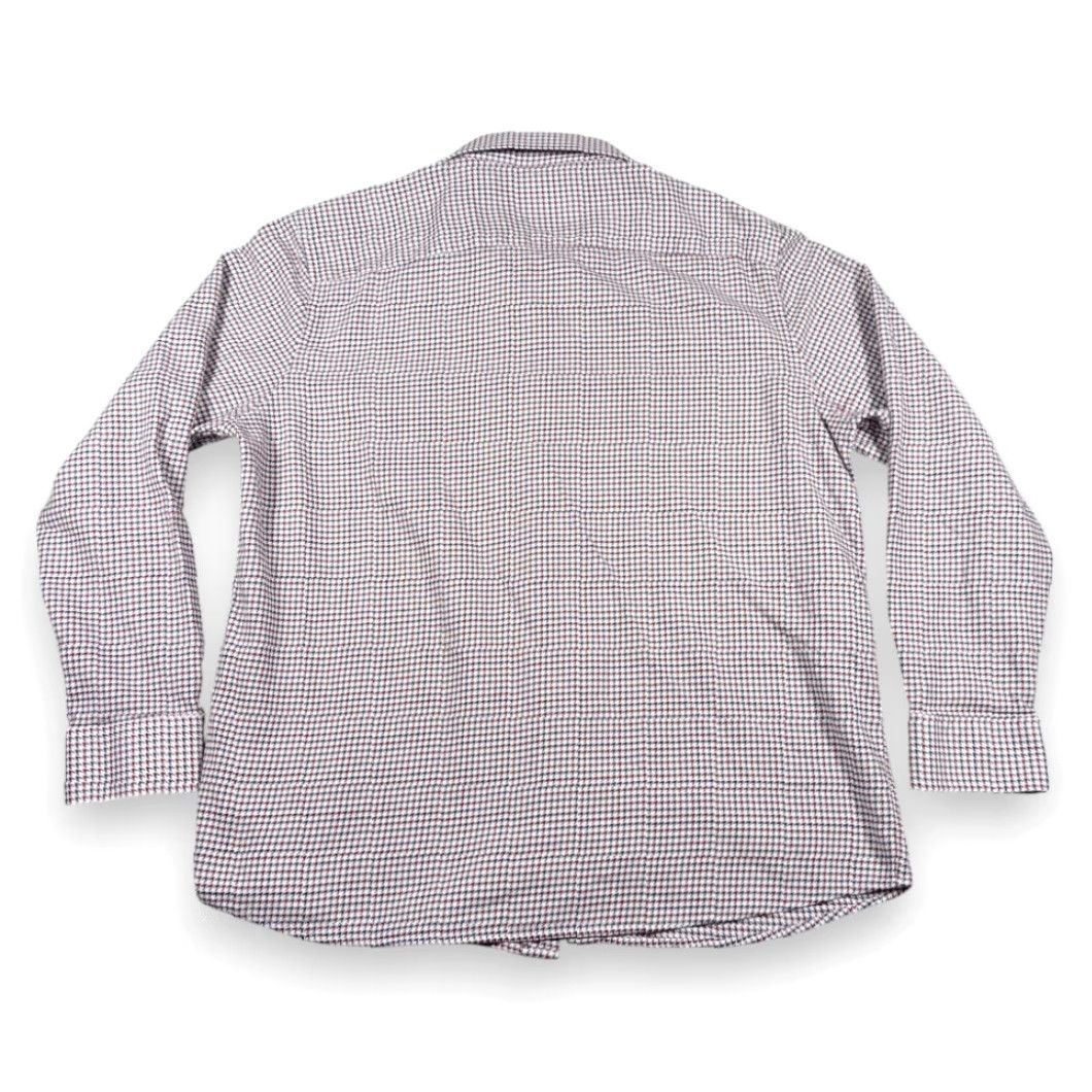 Johnston & Murphy Johnston Murphy Shirt Adult 2XL White Cotton Houndstooth Check Button-Up Jeans? Size US XXL / EU 58 / 5 - 3 Thumbnail