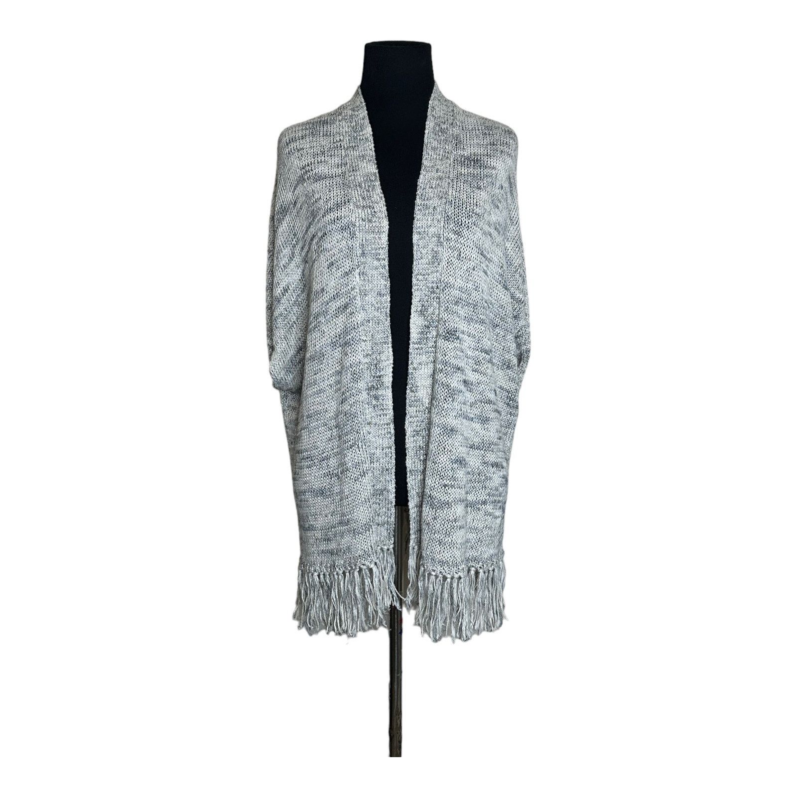 Joie Joie gray cap sleeves fringed open front cardigan size XXS Size XXS / US 00 / IT 34 - 6 Thumbnail