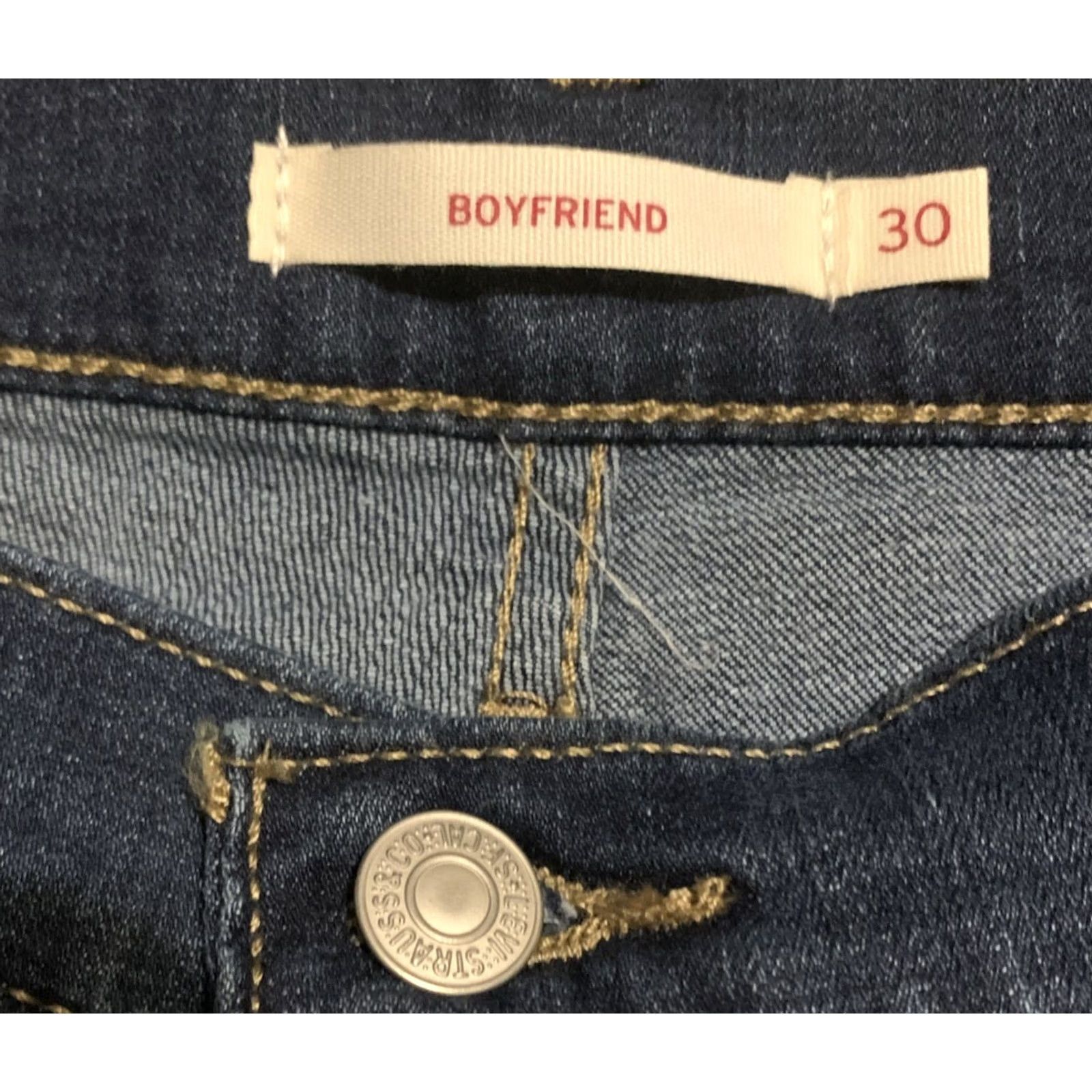 Levi's Levi's Jeans Boyfriend Regular 5-Pocket Denim Blue Mid Rise Womens Sz 10 30x27 NWT Distressed Size 32" / US 10 / IT 46 - 6 Thumbnail