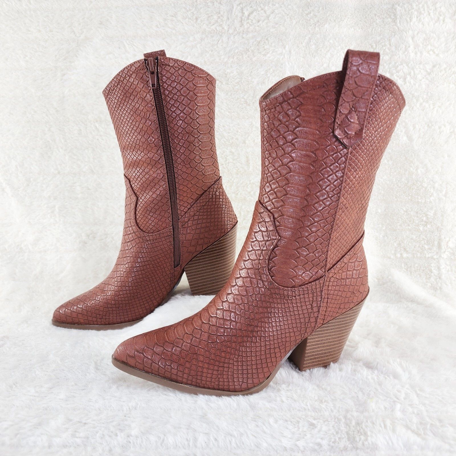Other Slayer Tan Cowgirl Cowboy Ankle Boots Western Block Heels US Size US 9 / IT 39 - 1 Thumbnail
