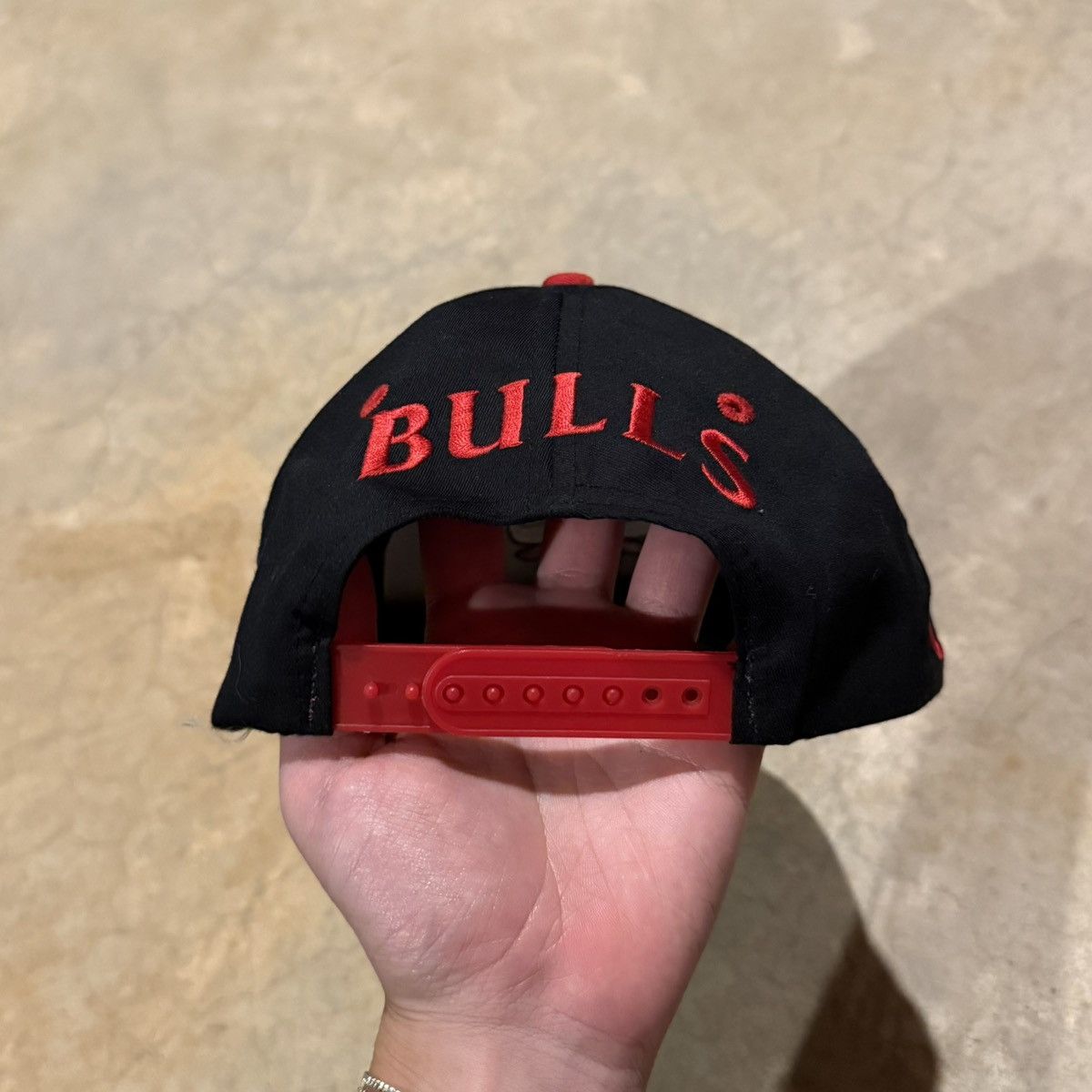 Vintage 1990s Chicago Bulls NBA Spellout Logo Snapback Hat Size ONE SIZE - 6 Thumbnail