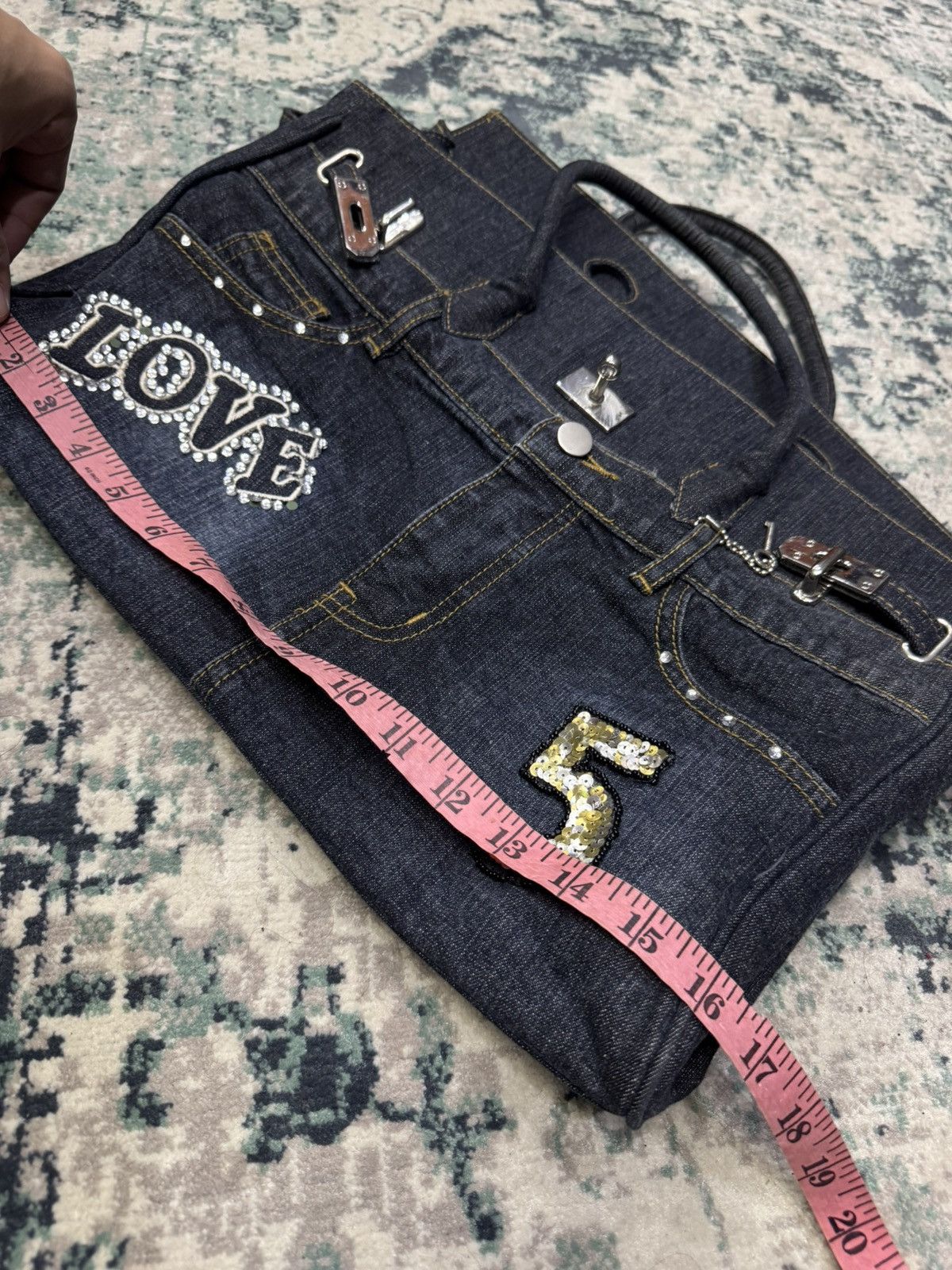 Handmade VINTAGE DENIM HANDMADE HANDBAG Size ONE SIZE - 7 Thumbnail
