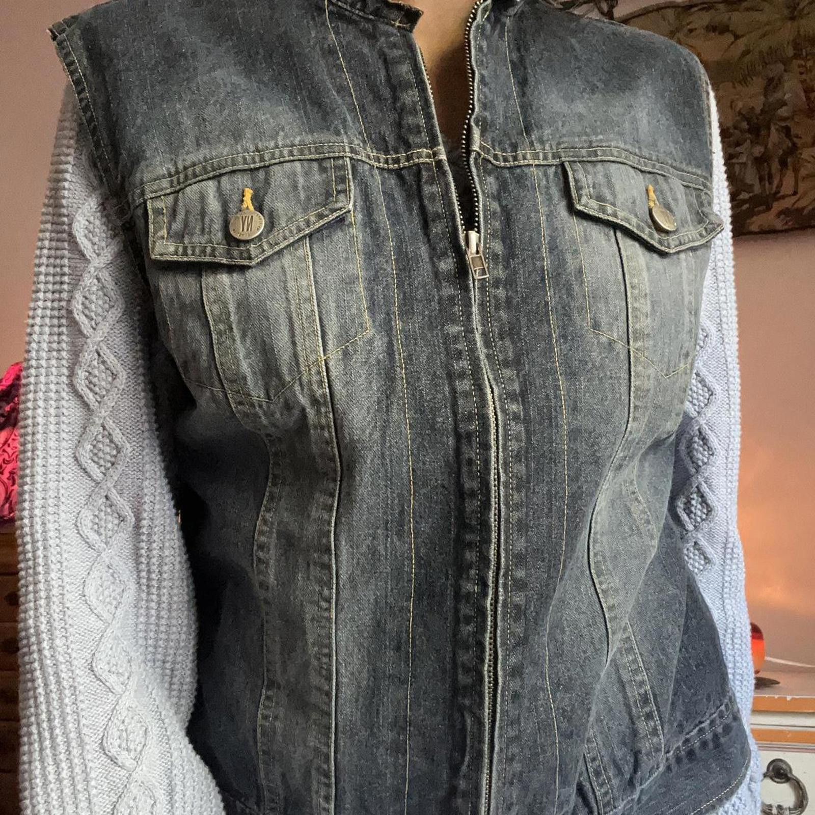 Other Dark denim zip-up jacket with a grunge vibe #grunge Size M / US 6-8 / IT 42-44 - 1 Thumbnail
