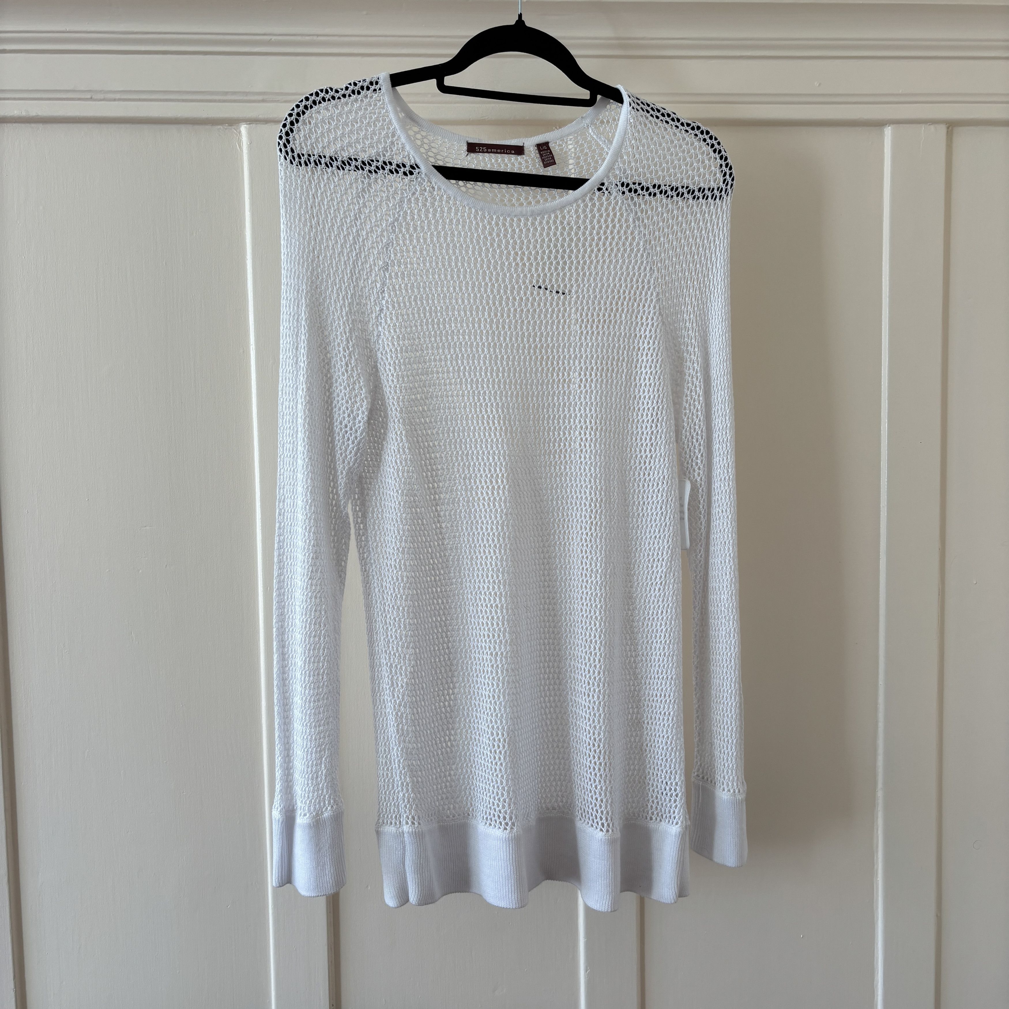 525 America NWT 525 America Minimalist Quiet Luxury Mesh Knit Sweater Size L / US 10 / IT 46 - 3 Thumbnail