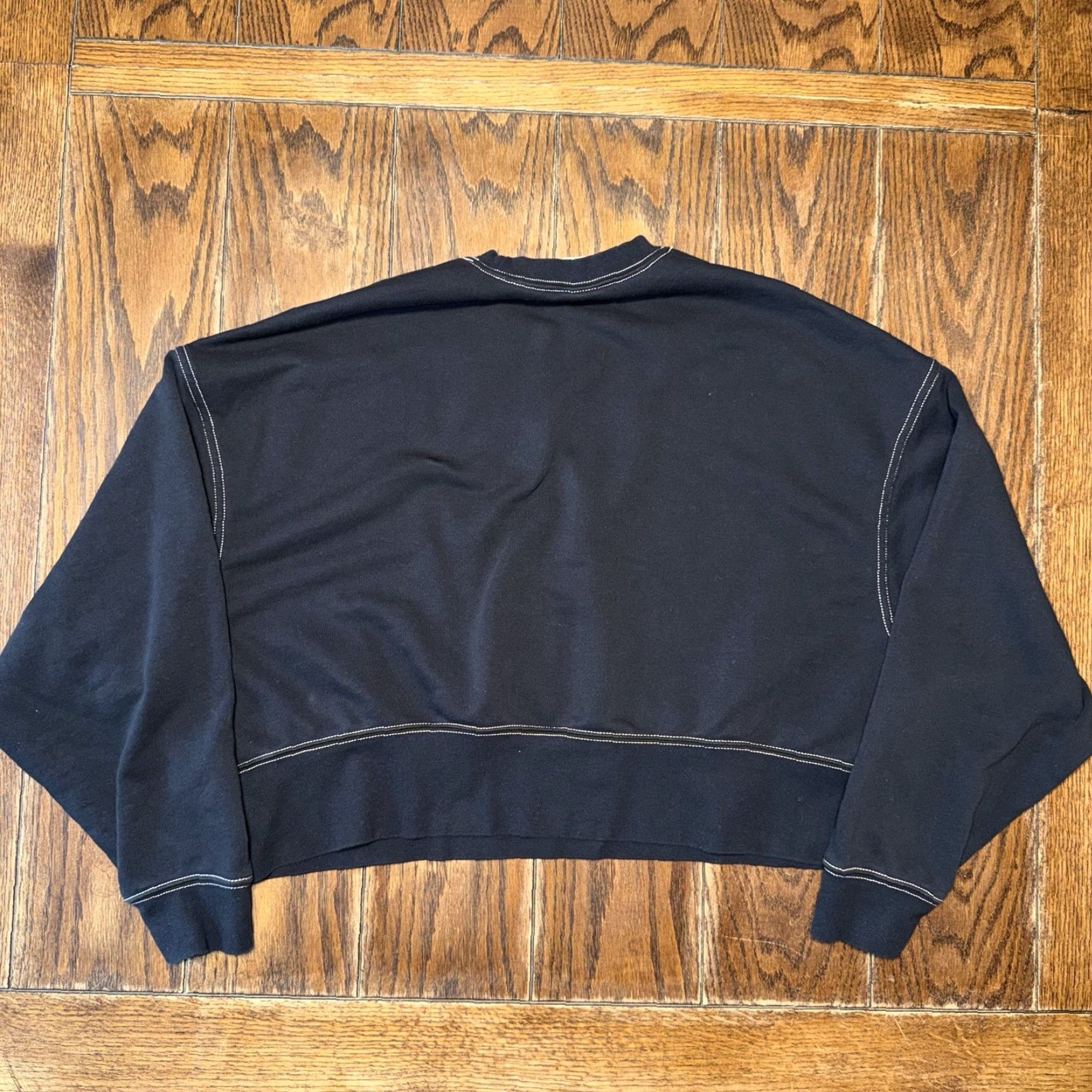 Nike NIKE Women’s Small Cropped Swoosh Fleece Crew Sweatshirt DO7211-010 Black Size S / US 4 / IT 40 - 4 Thumbnail