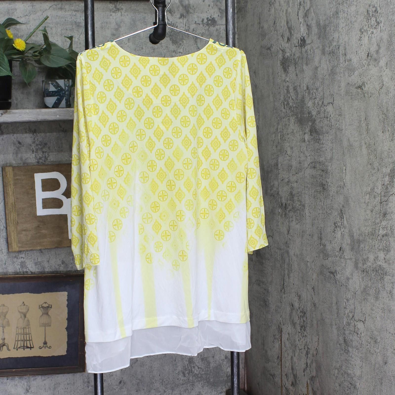 Other Nwt Jm Collection Knit Blouse Top Primrose Yellow / Multi L Size L / US 10 / IT 46 - 2 Thumbnail