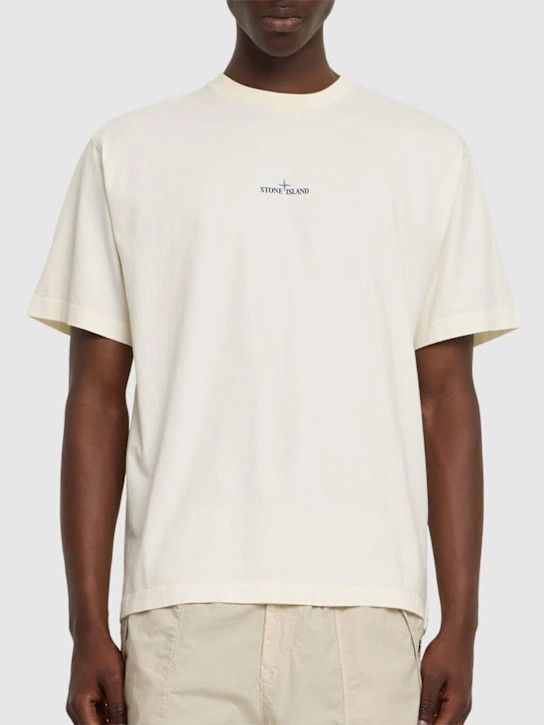 Stone Island o1lsvrm0425 Cotton T-Shirt in Ivory Size US XL / EU 56 / 4 - 3 Thumbnail