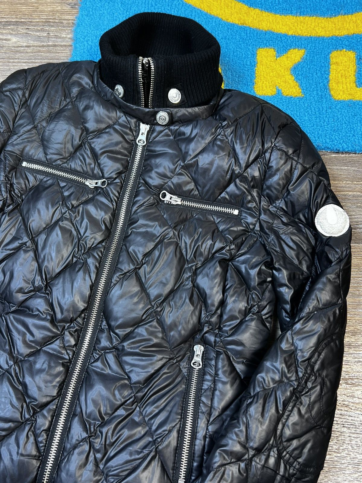 True Religion × Vintage True Religion Quilted Black Nylon Zipped Puffer Down Jacket Size XS / US 0-2 / IT 36-38 - 4 Thumbnail