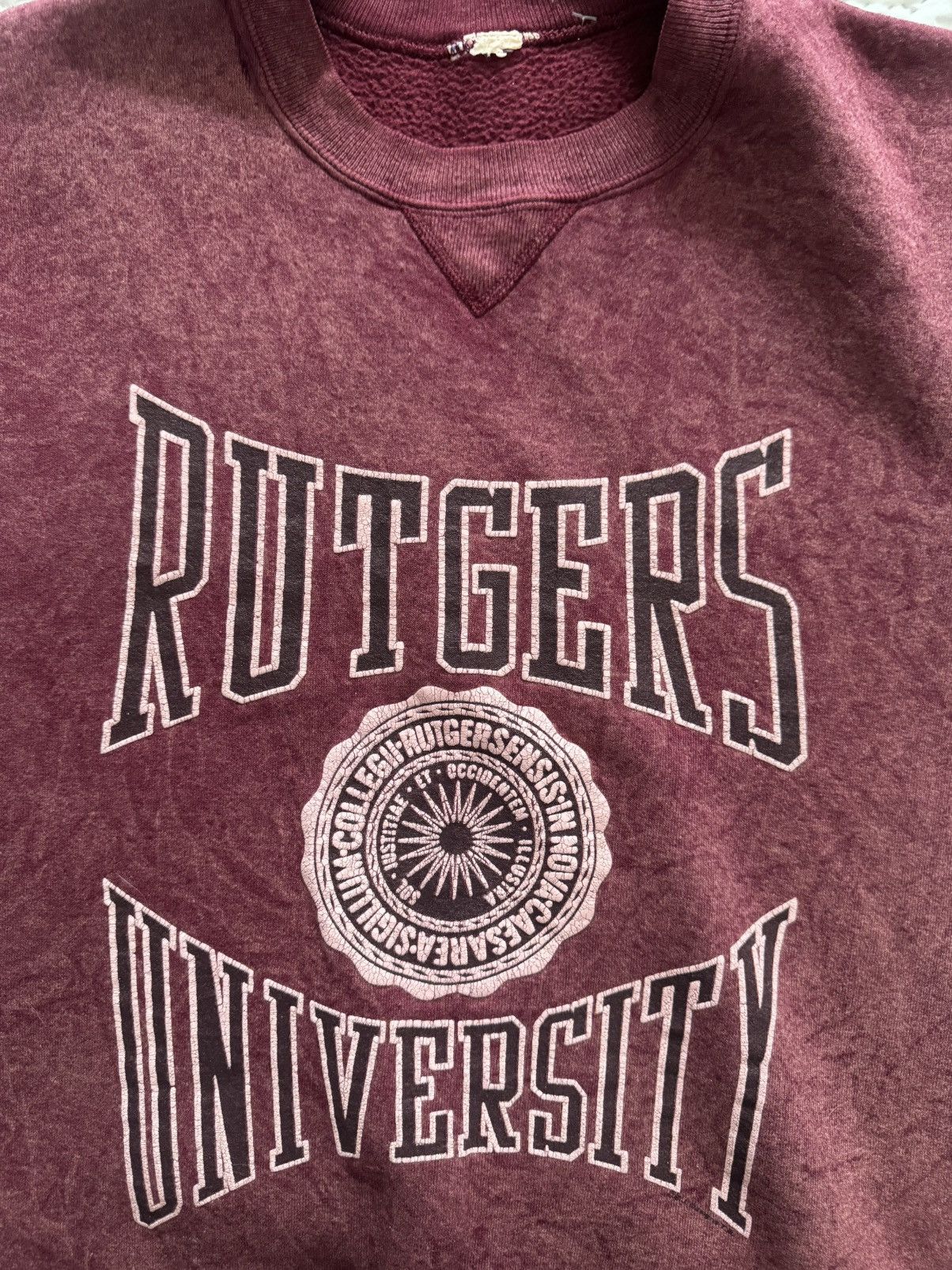 Russell Athletic Vtg 90s Rutgers University Russell Athletic Crewneck Fade Size US XL / EU 56 / 4 - 3 Thumbnail