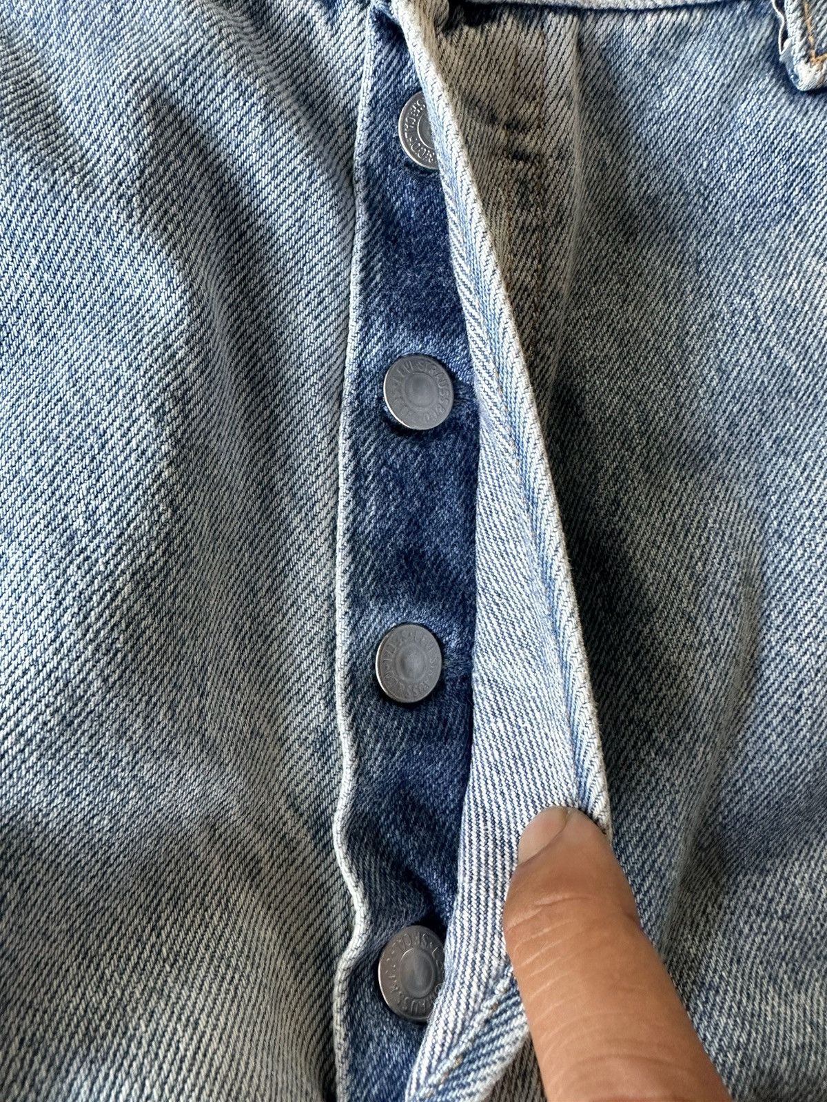 Levi's Levis 501 Made in Usa Vintage Denim 36x28.5 D538 Size US 35 - 13 Thumbnail