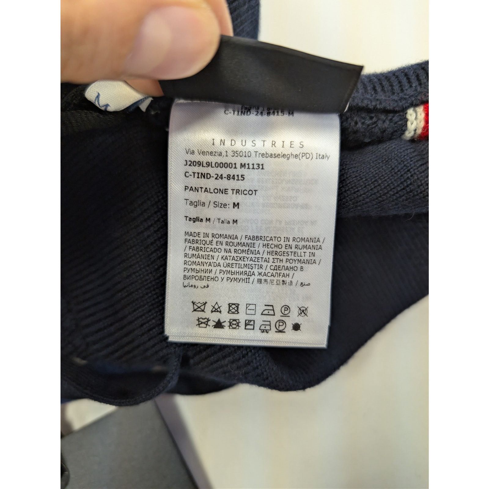 Moncler × Palm Angels o1rshd1 Knitwear Racing Track Pants in Navy Blue / White Size US 32 / EU 48 - 17 Thumbnail