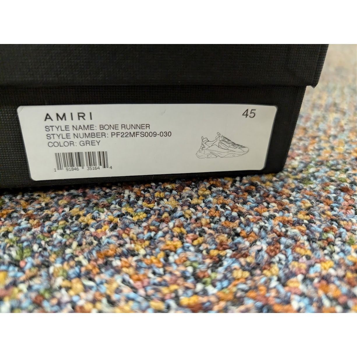Amiri o1rshd1 Q:2 / Bone Runner in Gray Size US 12 / EU 45 - 23 Thumbnail