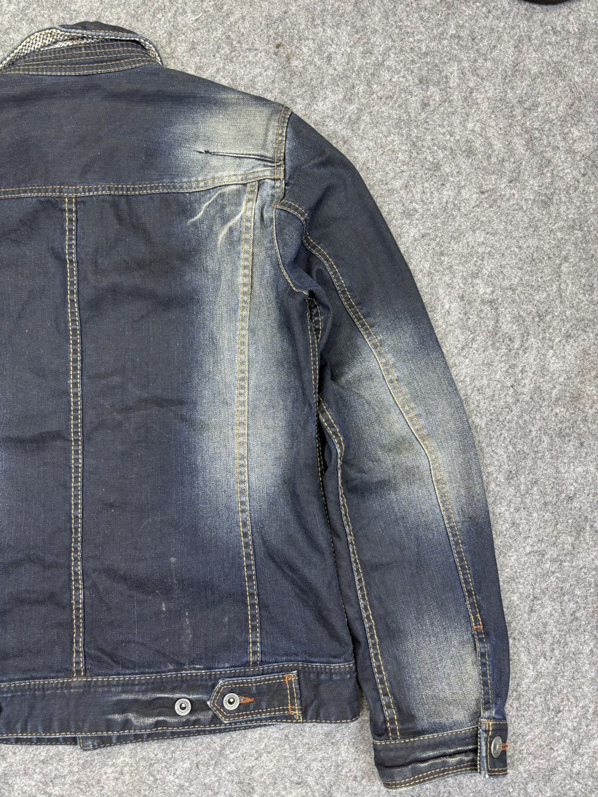 Japanese Brand Very Rare NCFM Sick Indigo Stone Wash Trucker Jacket F820 Size US XS / EU 42 / 0 - 10 Thumbnail