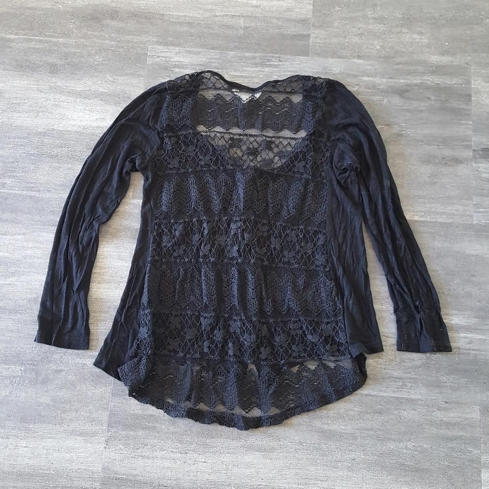 Designer Black Back Laced Charlie Long Sleeve Size M / US 6-8 / IT 42-44 - 2 Thumbnail
